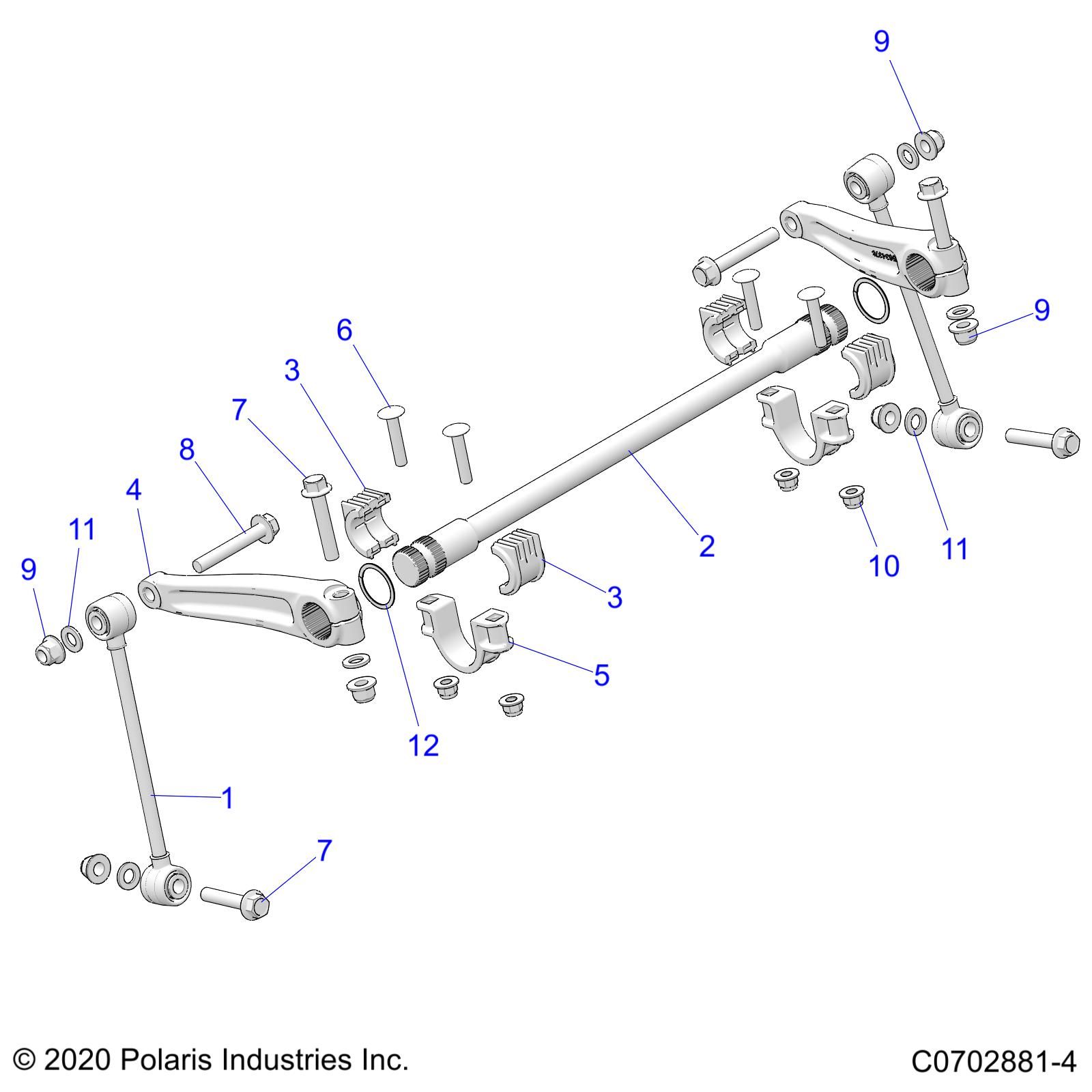 SUSPENSION FRONT STABILIZER BAR POUR RZR TURBO R 4 PREMIUM RC R01 2023