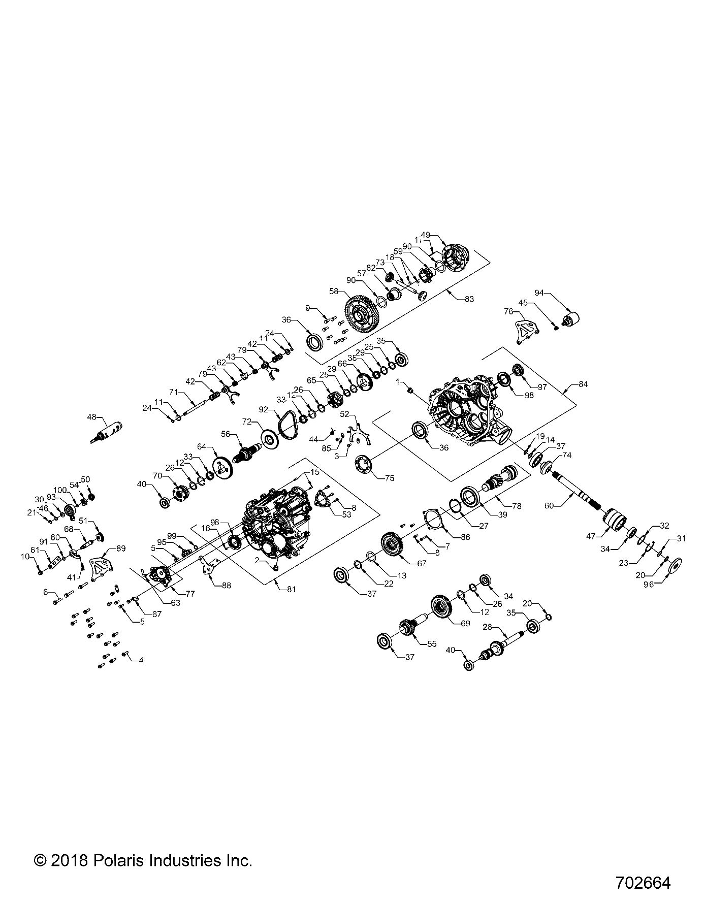 TRANSMISSION BOITE PRINCIPALE POUR RANGER 570 FULL SIZE 2025