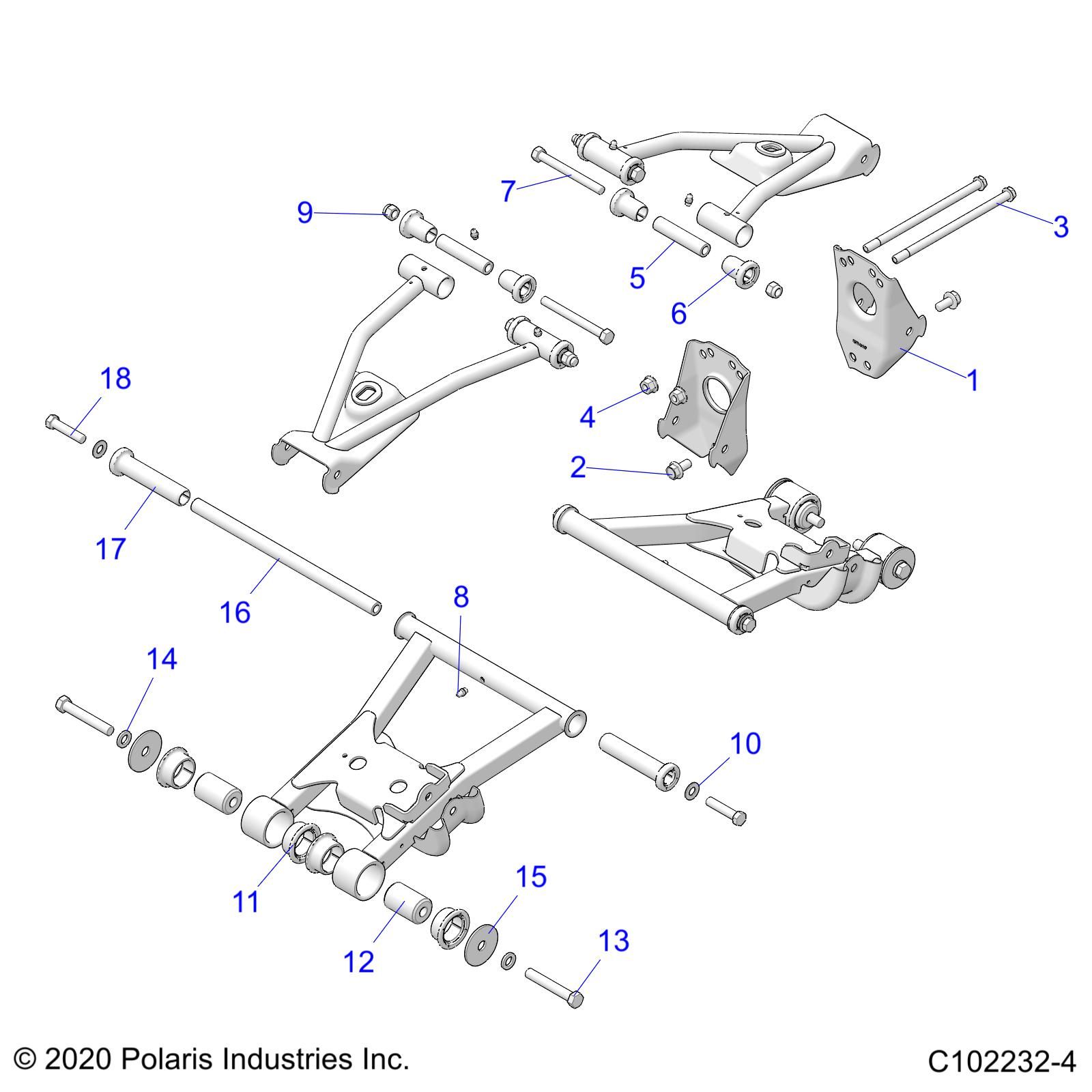 SUSPENSION REAR CONTROL ARM MOUNTING POUR SPORTSMAN TOURING 570 2023