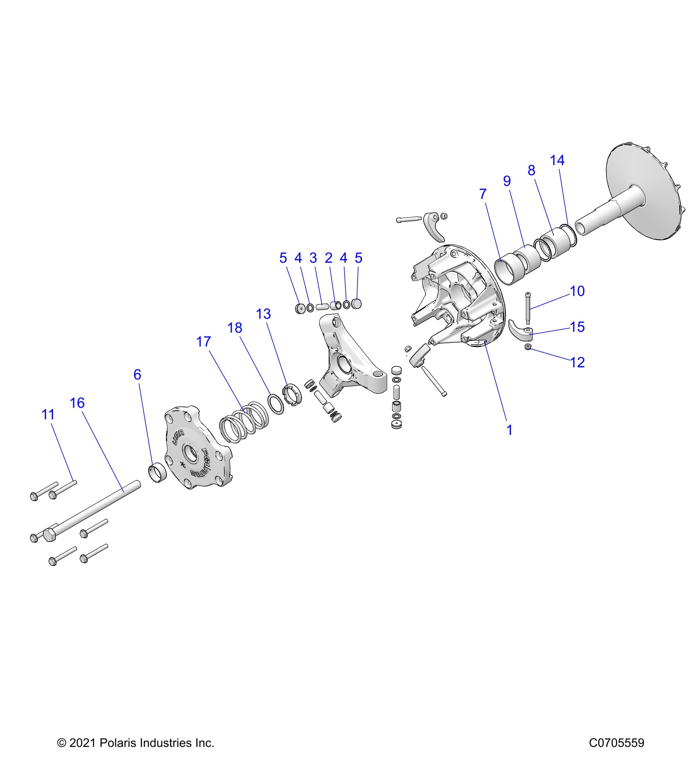 TRANSMISSION EMBRAYAGE PRIMAIRE POUR RZR TRAIL S 1000 EPS 3PC 2023