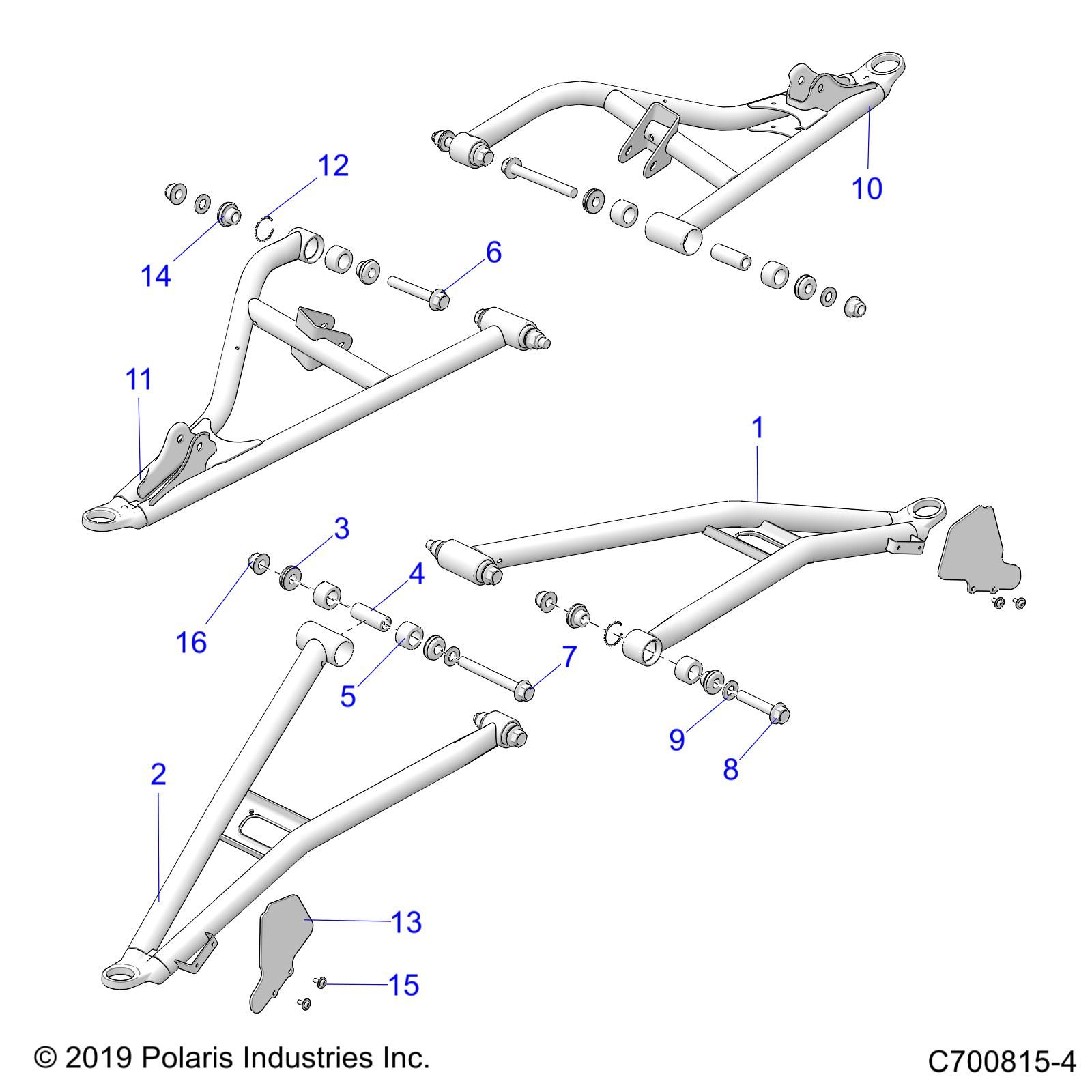 SUSPENSION FRONT CONTROL ARMS POUR GENERAL XP4 1000 SPORT R01 2023