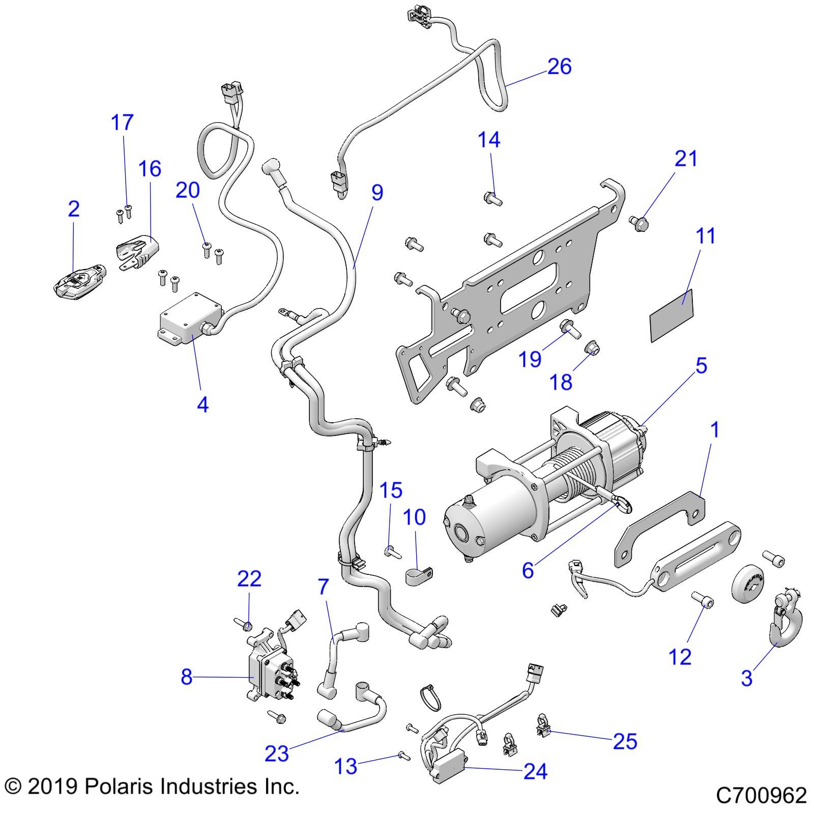 ACCESSOIRES TREUIL POUR RANGER CREW XP1000 EPS TX CA 2020