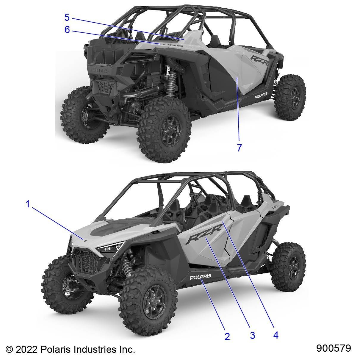 CARROSSERIE AUTOCOLLANTS DESIGN POUR RZR PRO XP 4 SPORT R01 2023