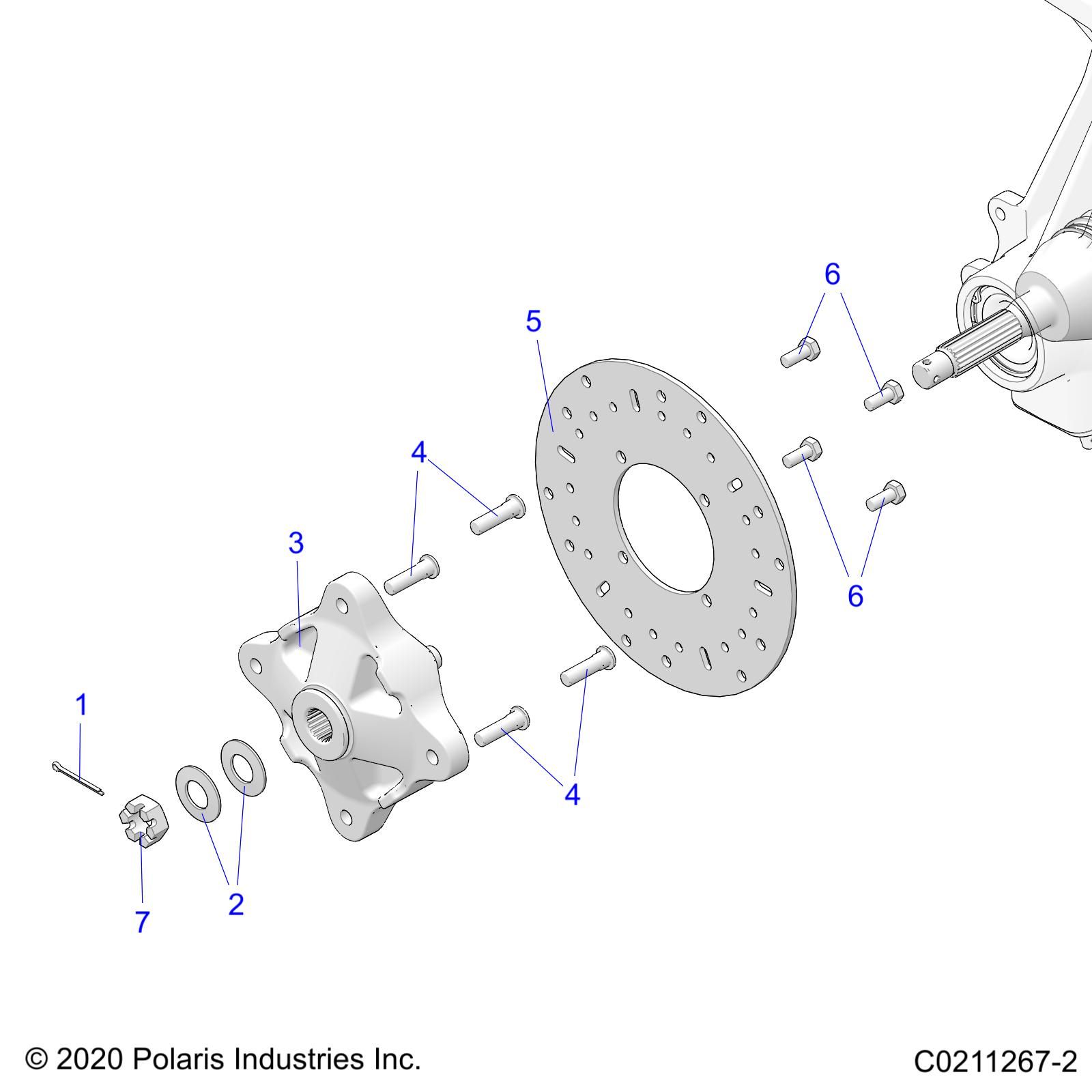 SUSPENSION MOYEU AVANT ET DISQUE DE FREIN POUR SPORTSMAN 570 UTILITY EPS 2022