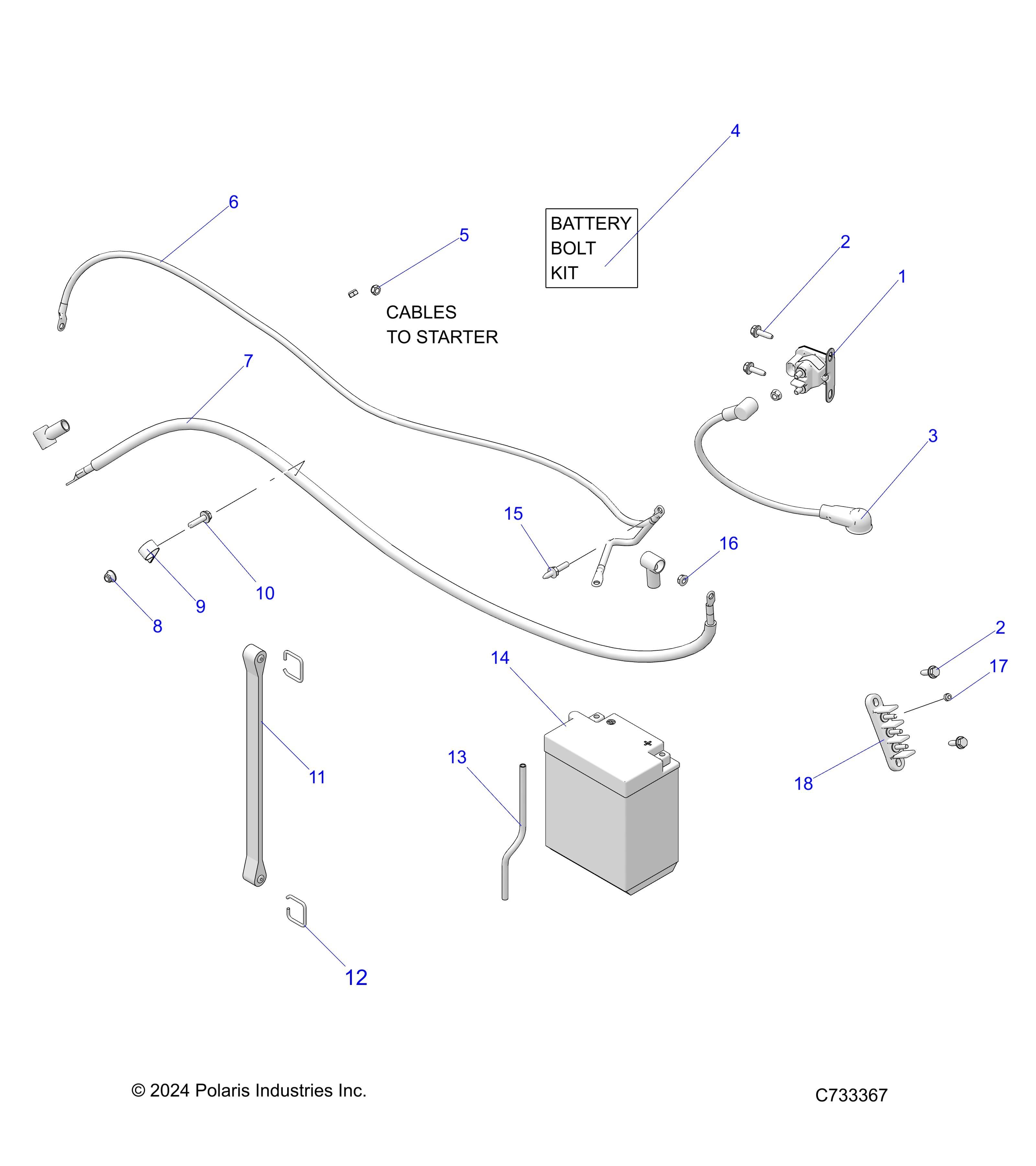 ELECTRIQUE BATTERIE POUR RANGER 570 CREW FULL SIZE 2025