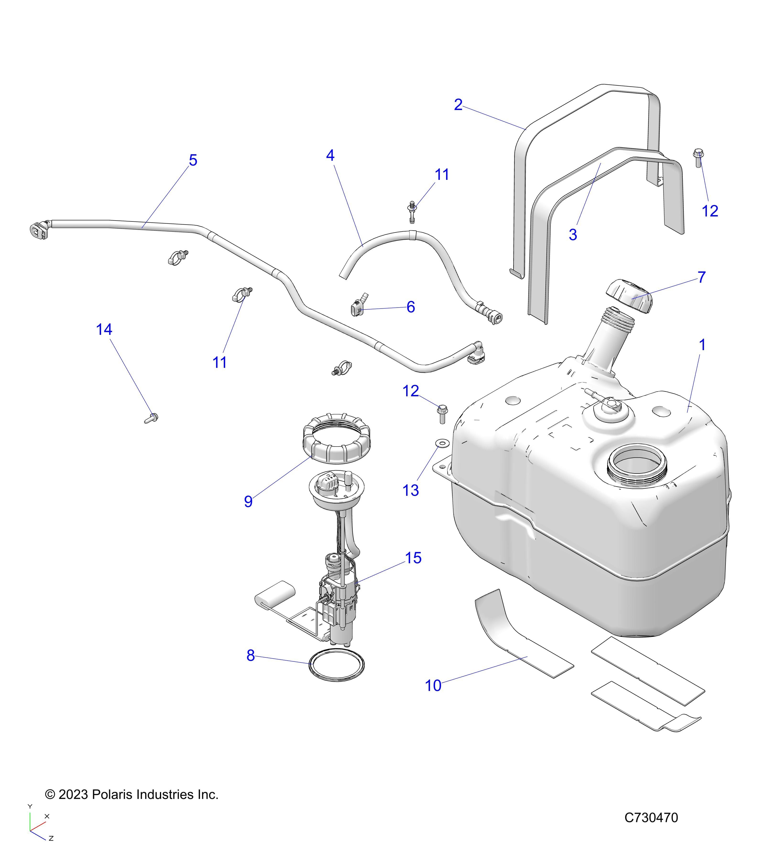 MOTEUR CIRCUIT DE CARBURANT POUR RANGER 570 CREW 2024