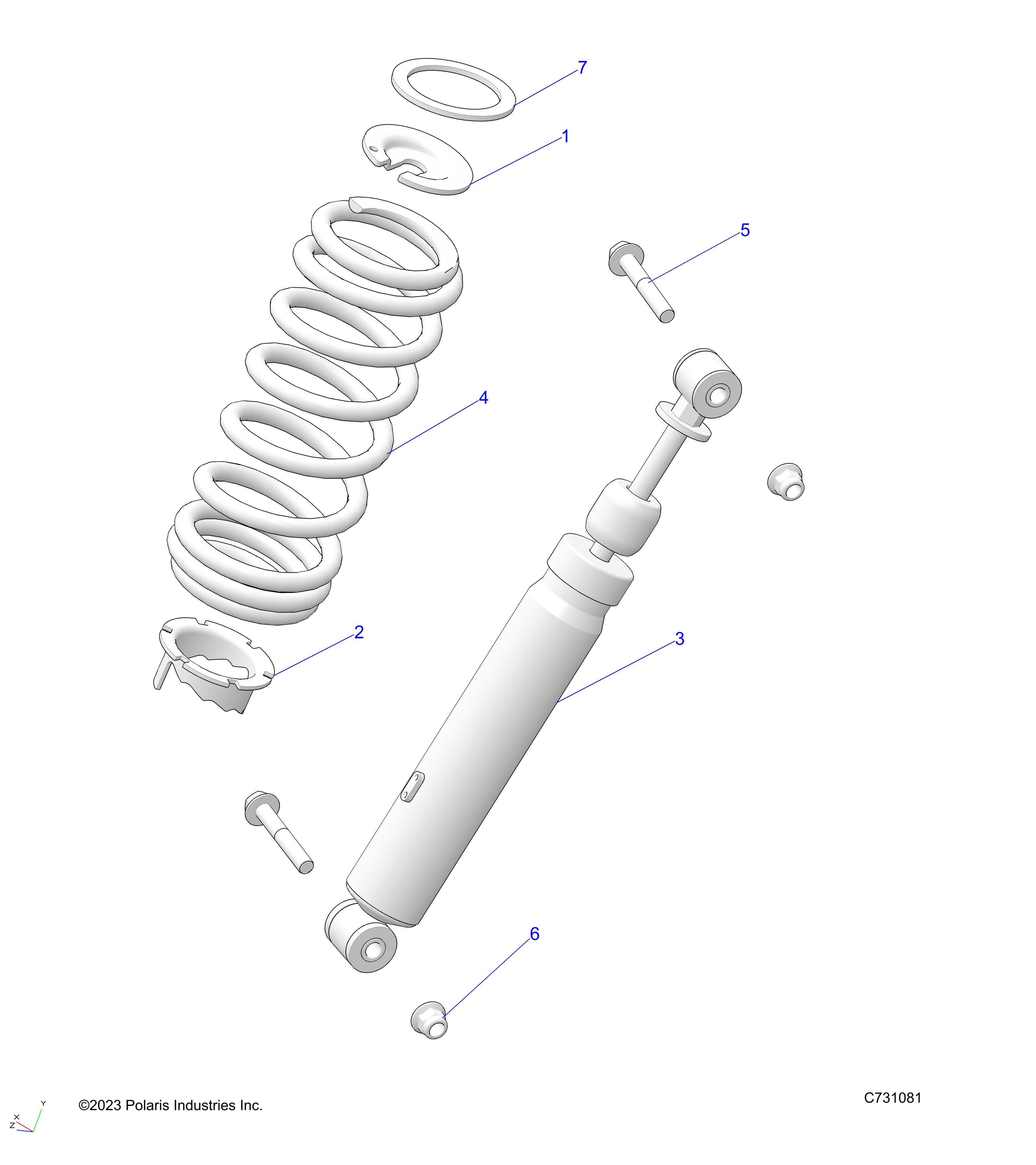 SUSPENSION REAR SHOCK MOUNTING POUR RANGER EV FULLSIZE PREMIUM R01 2023