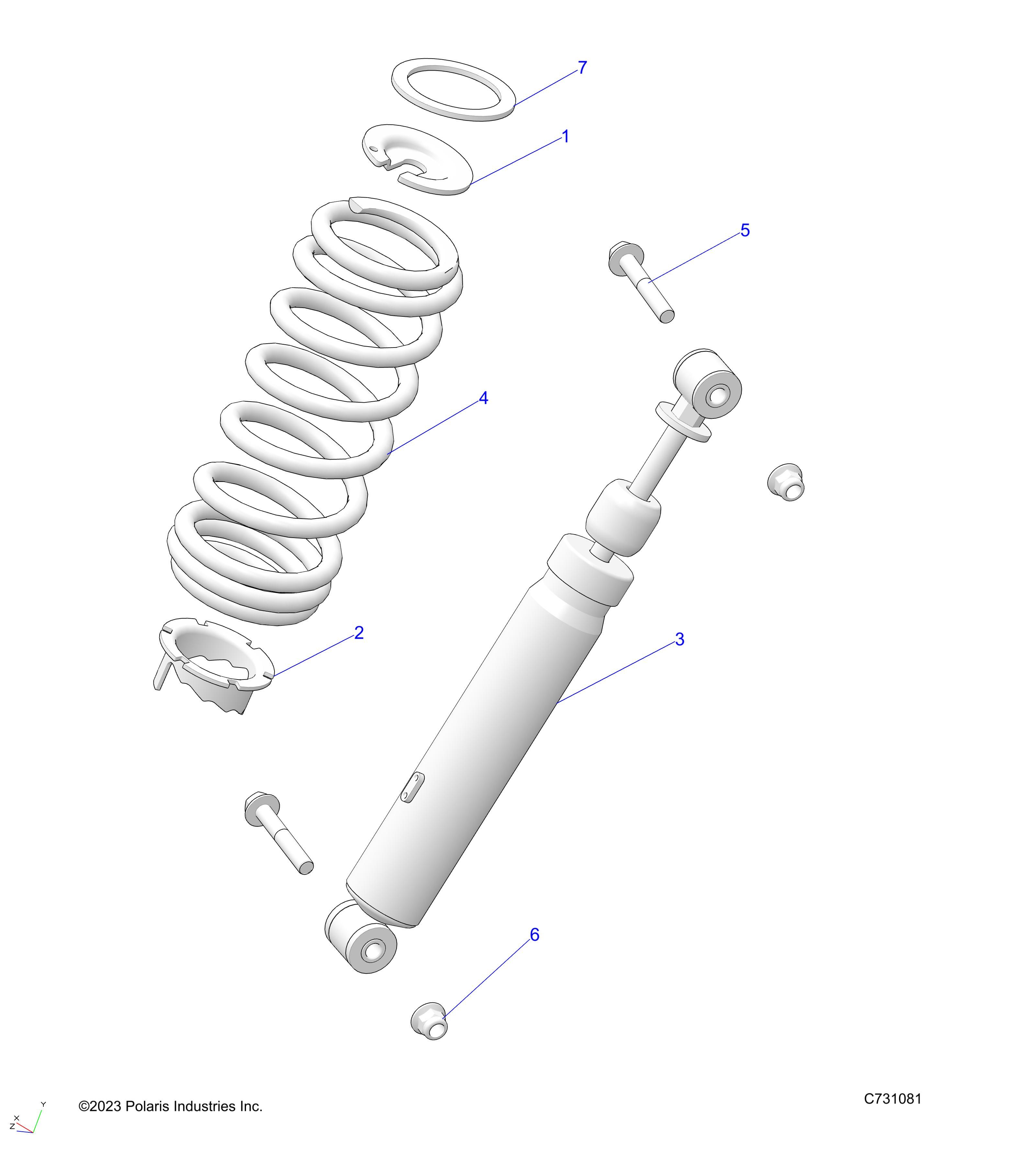 SUSPENSION REAR SHOCK MOUNTING POUR RANGER EV FULLSIZE ULTIMATE 2023