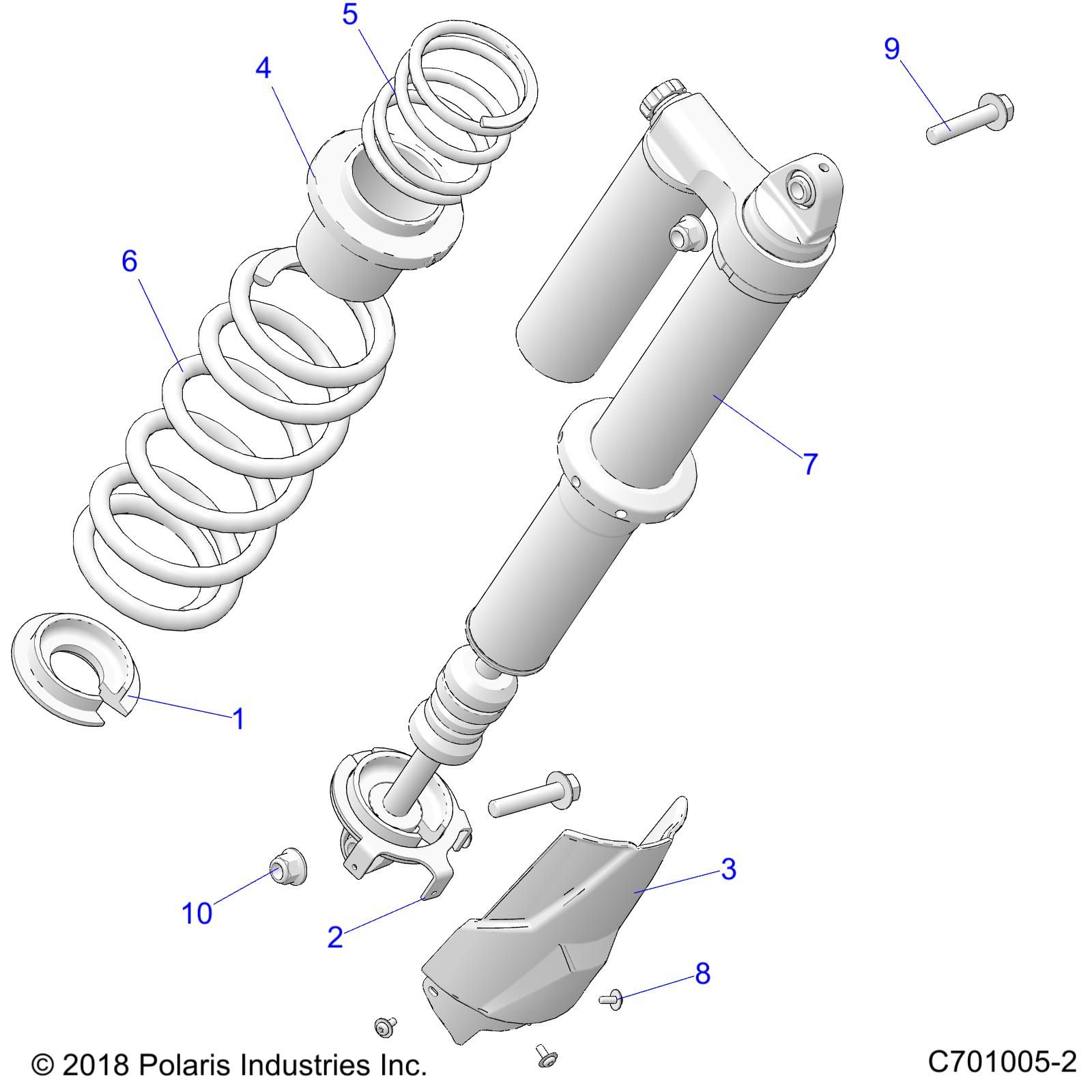 SUSPENSION REAR SHOCK MOUNTING POUR RZR XP 4 1000 PS EVAP 2022