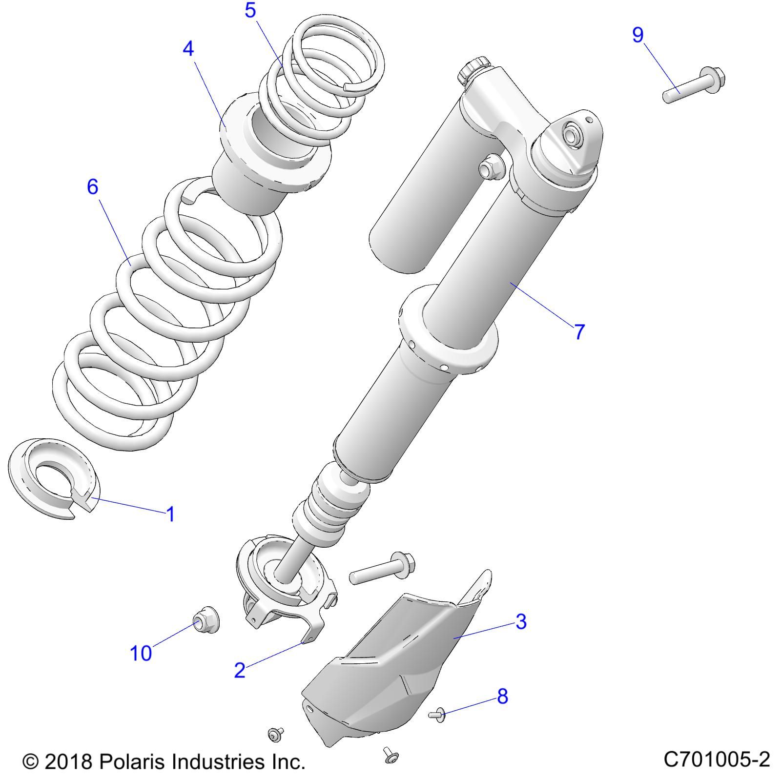 SUSPENSION REAR SHOCK MOUNTING POUR RZR XP 1000 SPORT 2023