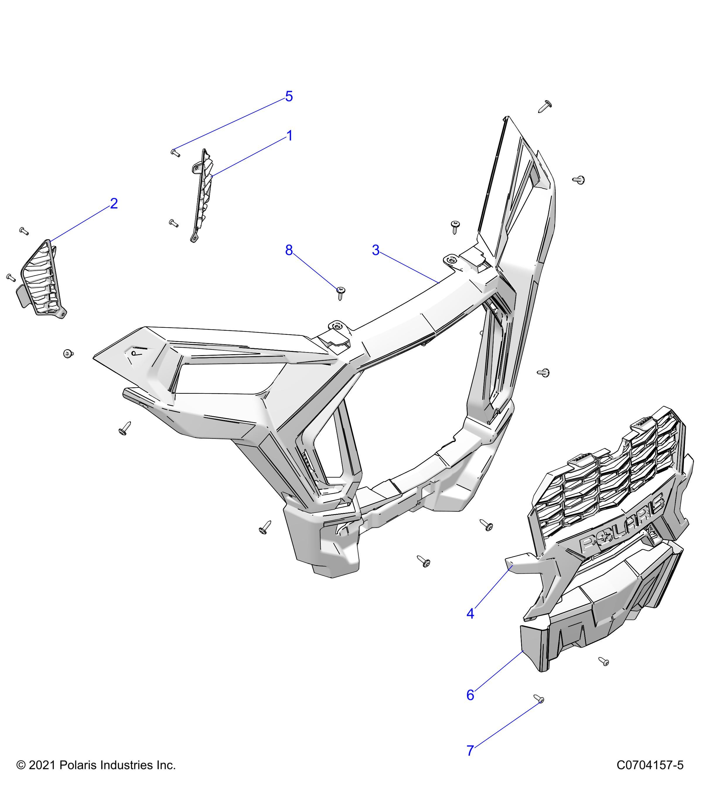 CARROSSERIE PARE CHOC AVANT POUR RZR XP 4 1000 RCPREMIUM 2022