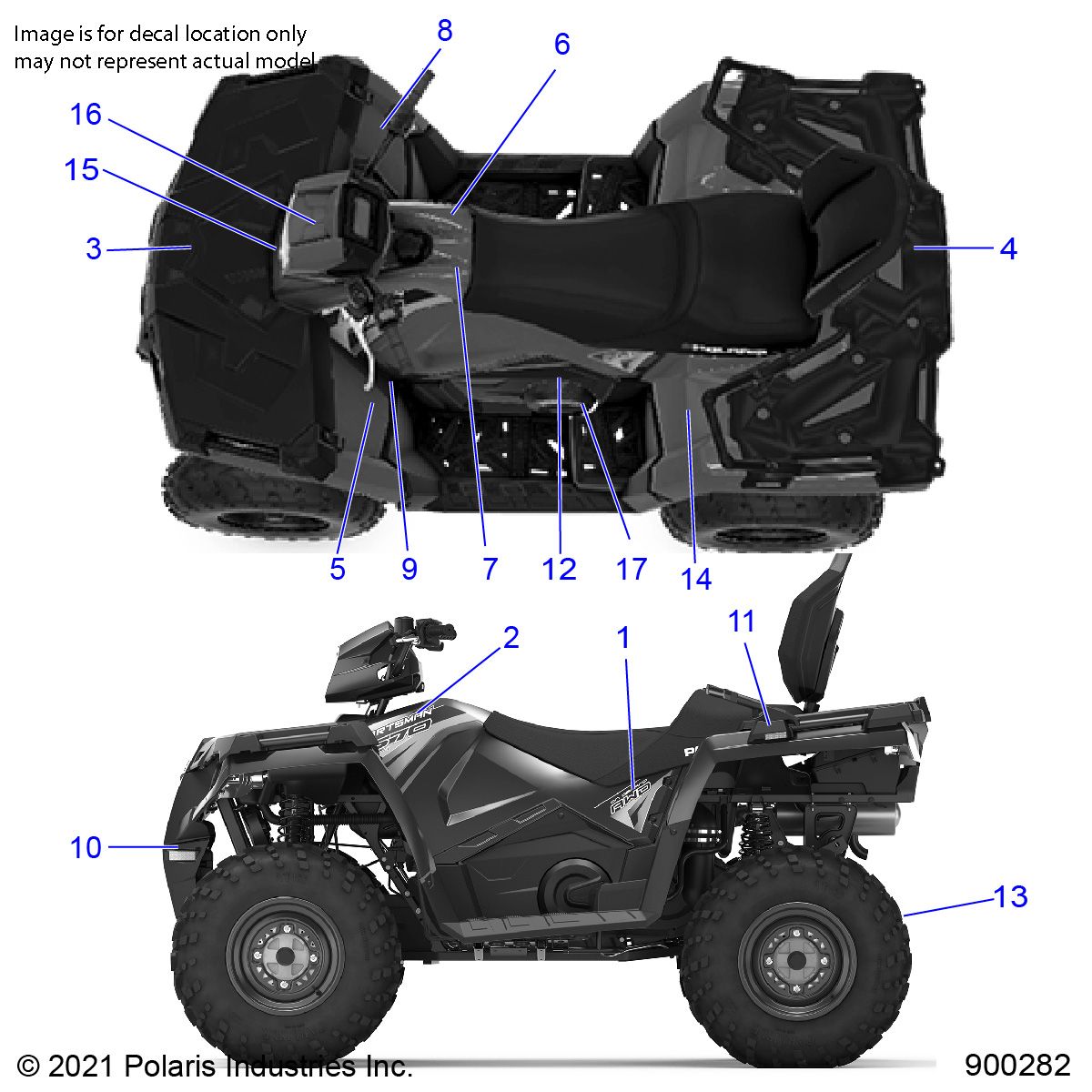CARROSSERIE AUTOCOLLANTS POUR SPORTSMAN TOURING 570 EPS 2021