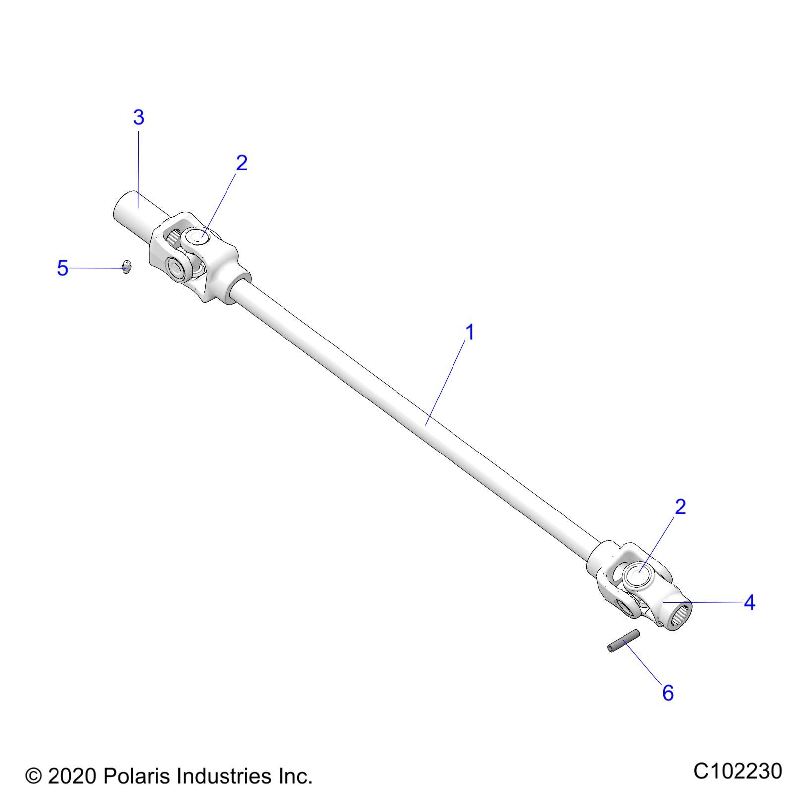 TRANSMISSION ARBRE PROPULSION AVANT POUR SPORTSMAN 570 6X6 R01 2023