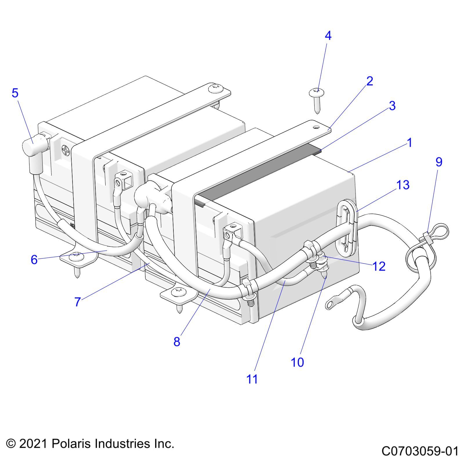 ELECTRICAL BATTERY AND RELATED POUR RZR PRO R ULTIMATE R01 2023