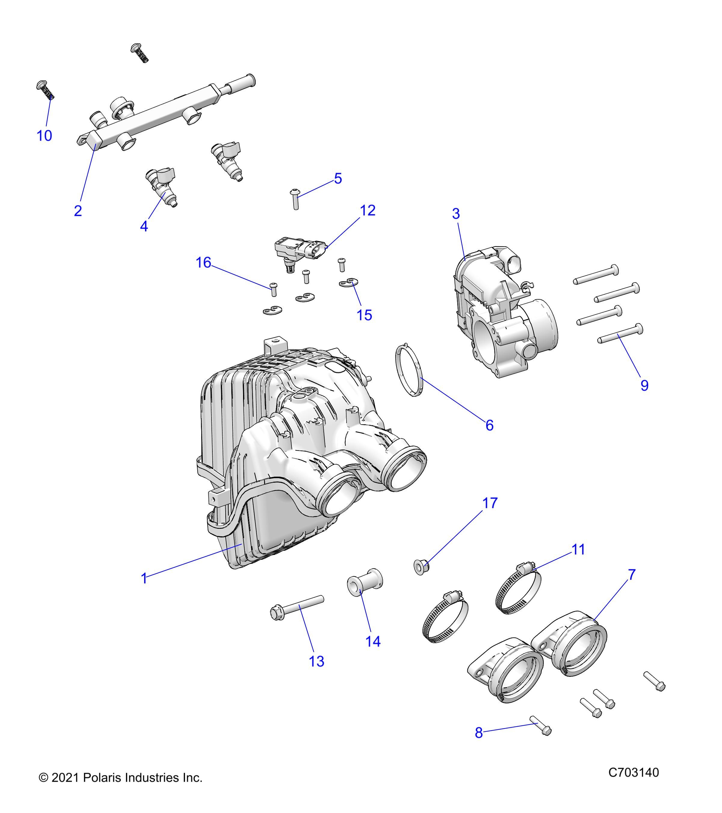 MOTEUR ADMISSION ET CARBURATEUR POUR RZR TRAIL S 1000 EPS EUTRACTOR 2022
