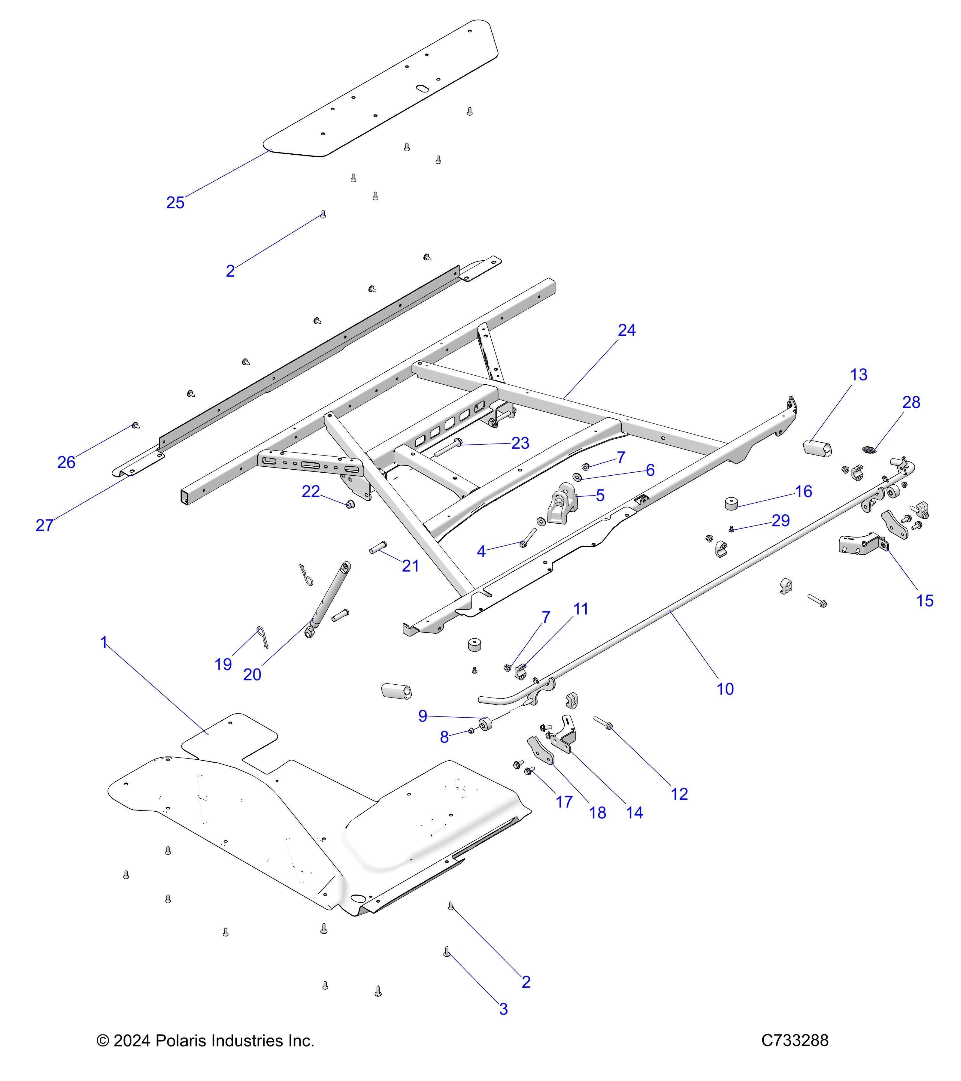 CARROSSERIE MONTAGE BOX POUR RANGER 1000 XP CREW WATERFOWL 2025