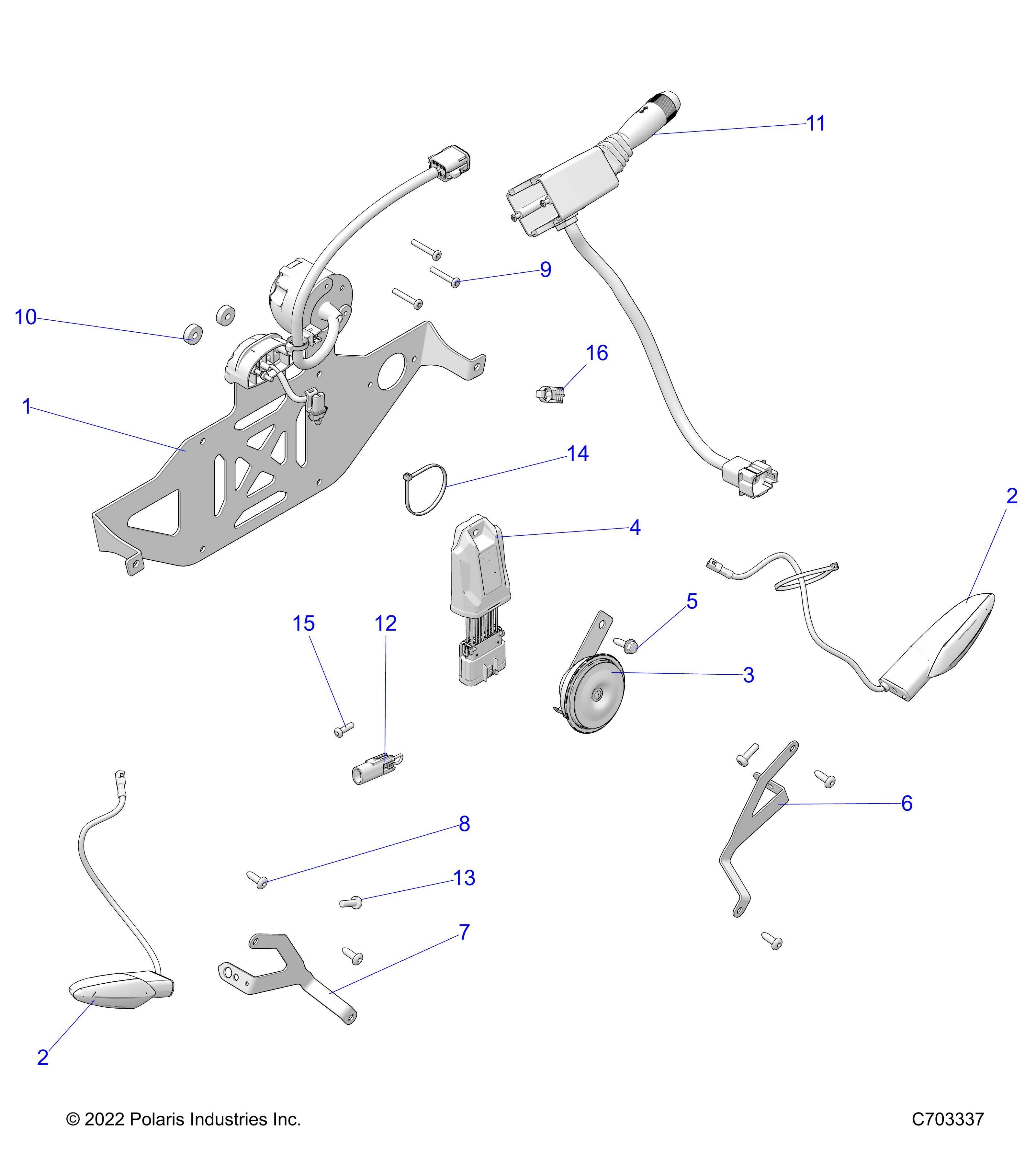 ELECTRIQUE COMPOSANTS ACCESSOIRES POUR RZR XP 1000 EPS 3PC INTL R01 2023