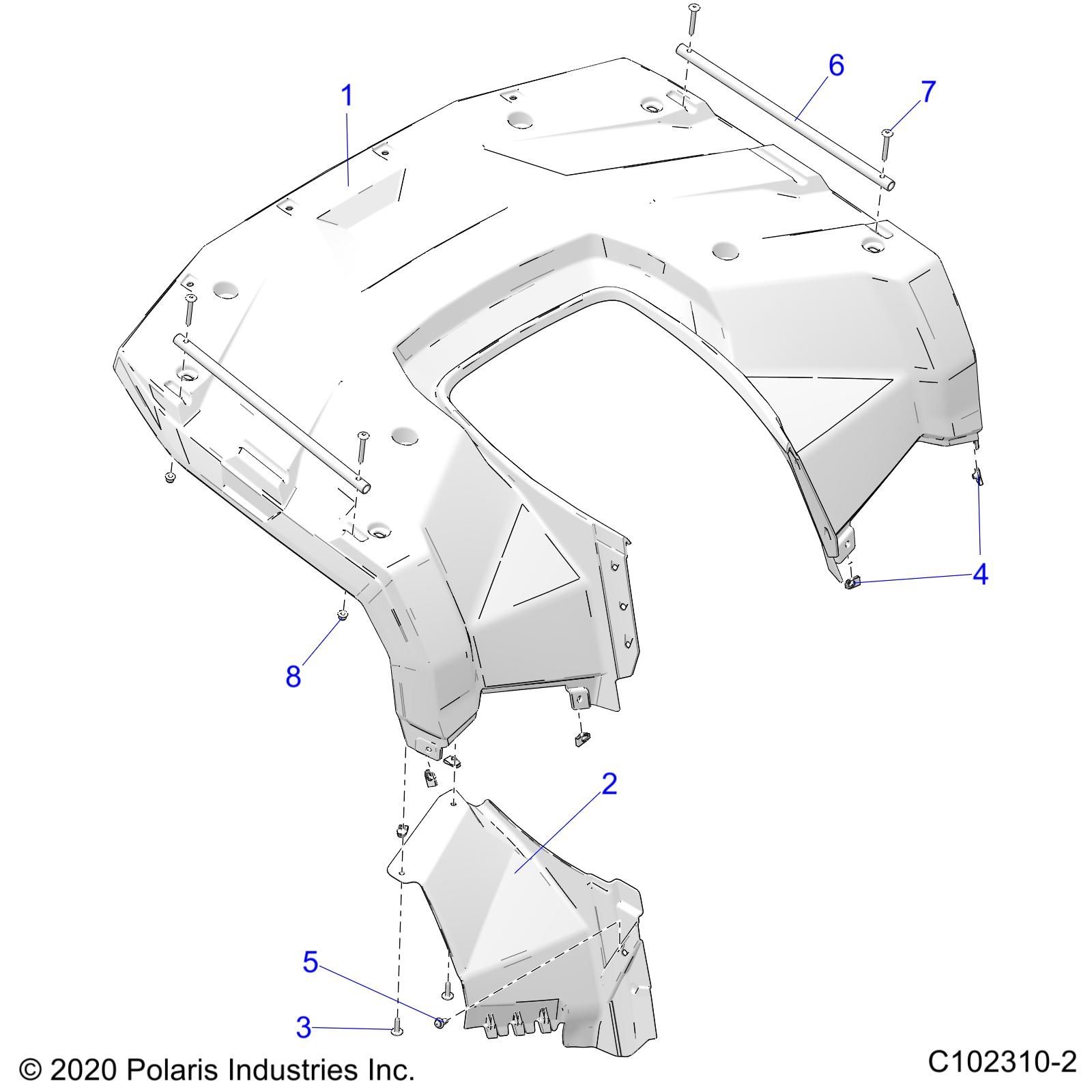 CARROSSERIE CABINE ARRIERE POUR SPORTSMAN 570 EPS EUZUG TRACTOR 2024