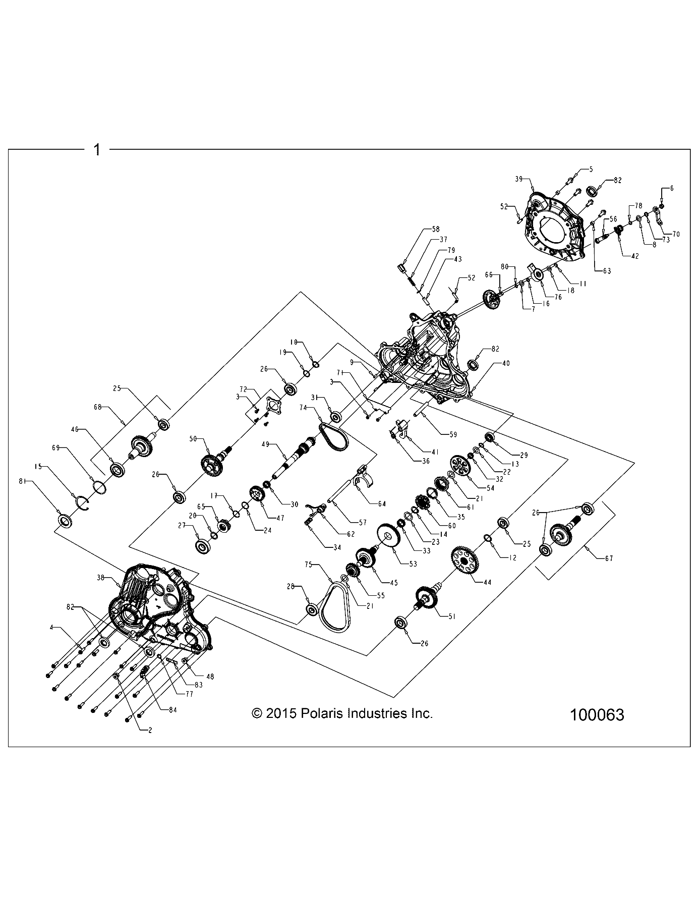 TRANSMISSION BOITE PRINCIPALE POUR SPORTSMAN 850 SP 2018
