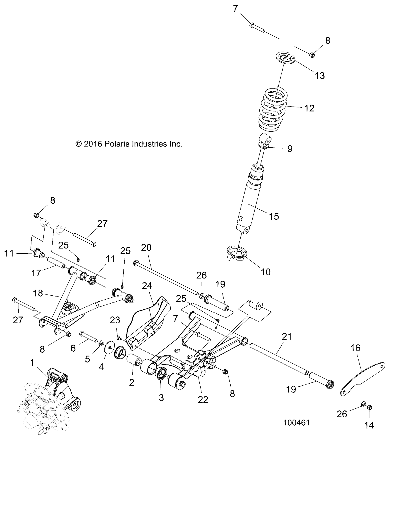 SUSPENSION SUSPENSION ARRIERE POUR SPORTSMAN 570 6X6 2020