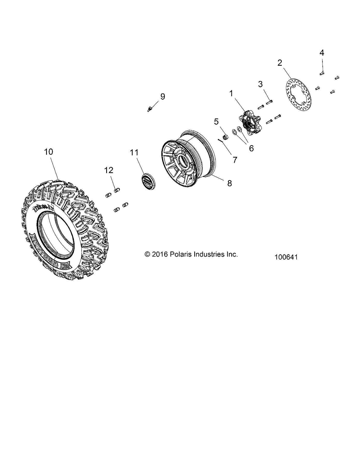 ROUES PNEU AVANT ET DISQUE DE FREIN POUR ACE 900 EPS XC 2019
