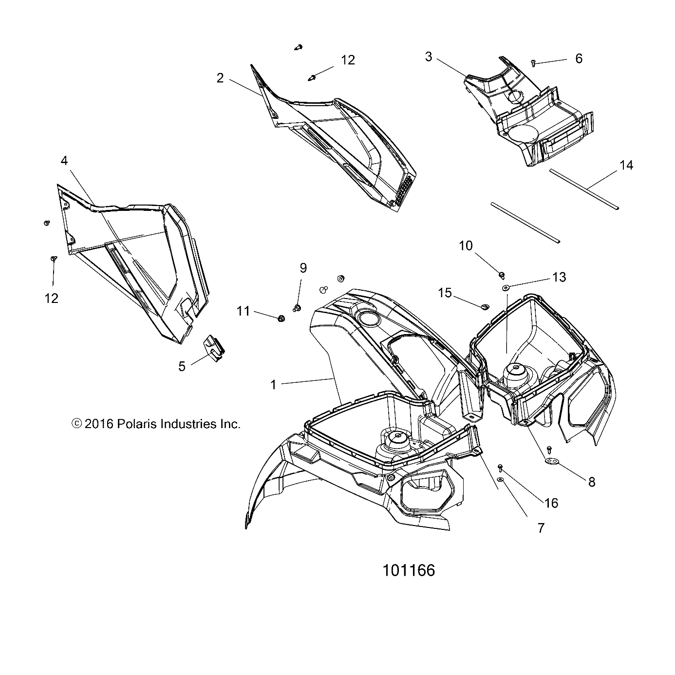 CARROSSERIE CABINE AVANT ET SIDE PANELS POUR SPORTSMAN 570 EPS EU TRACTOR ZUGLOF 2020