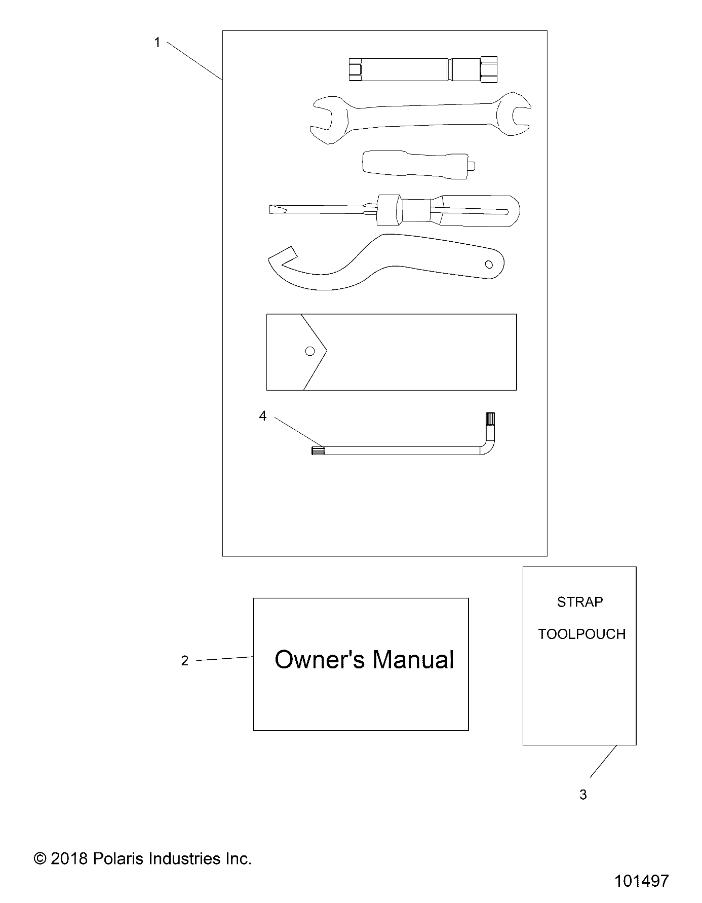 REFERENCES KIT OUTILS ET MANUEL DE LUTILISATEUR POUR RANGER 150 EFI MD 2020