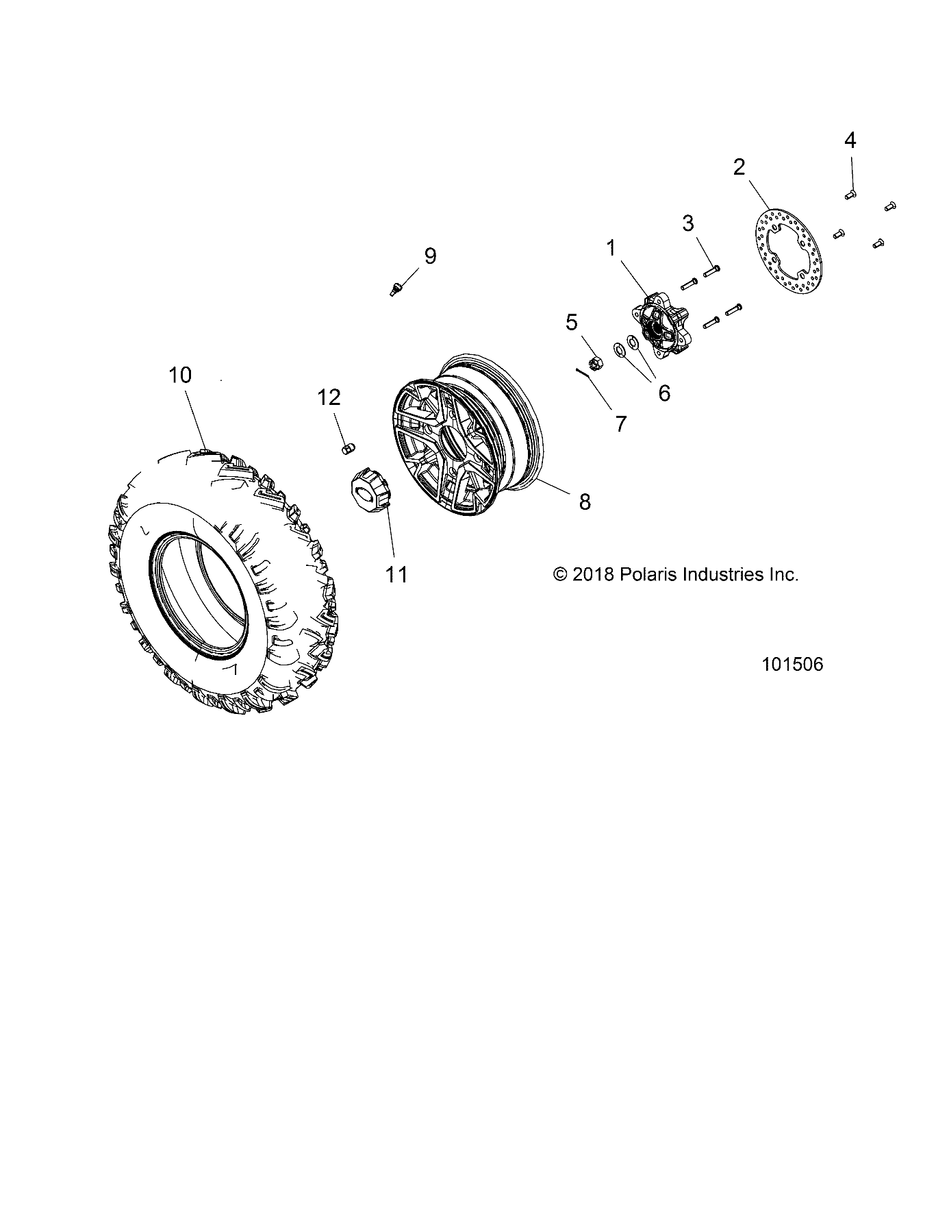 ROUES PNEU AVANT ET DISQUE DE FREIN POUR ACE 570 2019