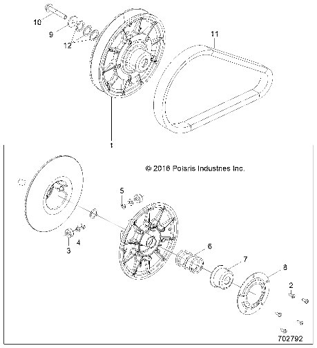 TRANSMISSION EMBRAYAGE SECONDAIRE POUR RZR TRAIL 570 2022