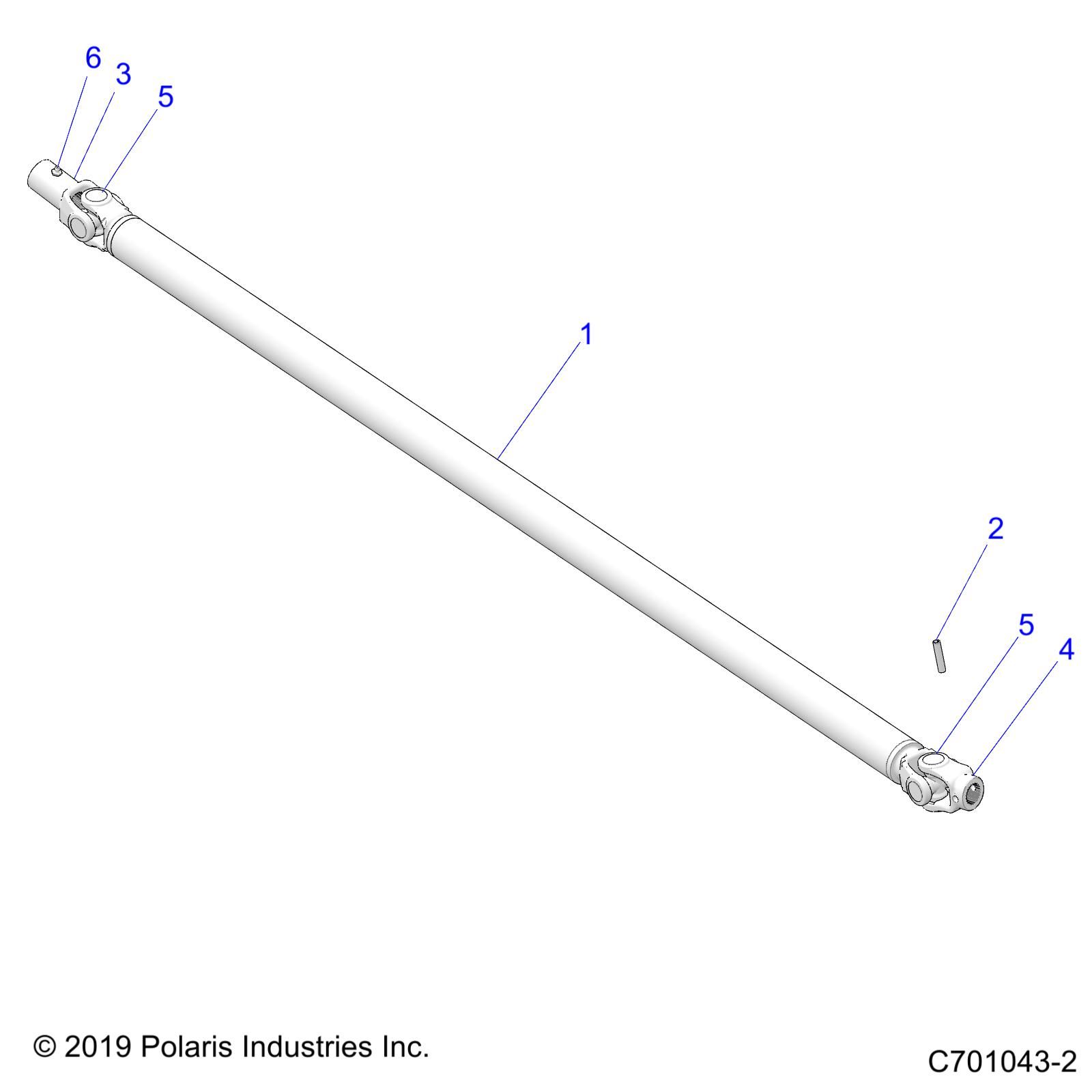 TRANSMISSION ARBRE PROPULSION AVANT POUR RZR TRAIL 570 2022