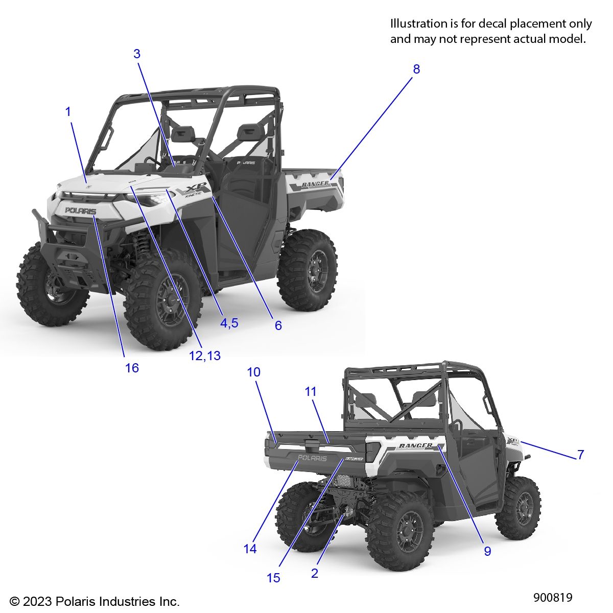 CARROSSERIE AUTOCOLLANTS DESIGN POUR RANGER EV FULLSIZE ULTIMATE TRACTOR ZUG 2024