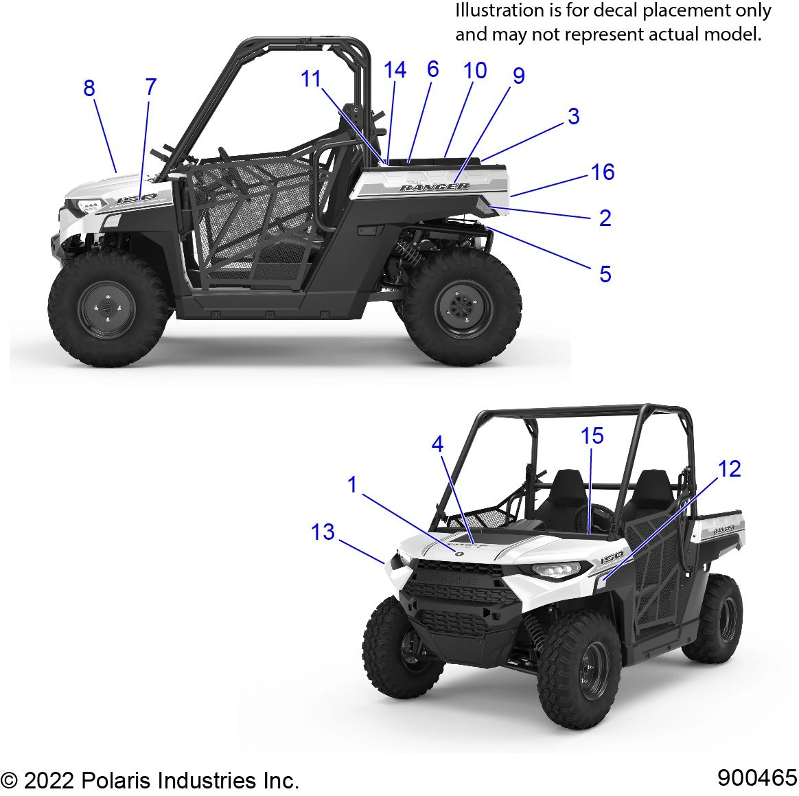 CARROSSERIE AUTOCOLLANTS POUR RANGER 150 EFI 2024