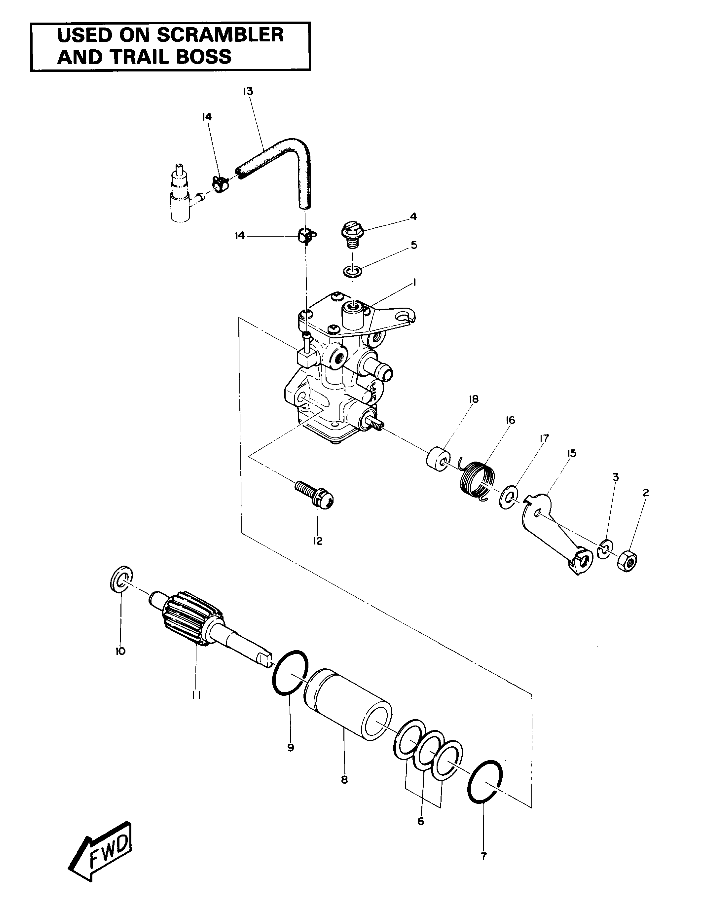 CARROSSERIE ASSEMBLAGE POMPE A HUILE POUR TRAIL BOSS 1986