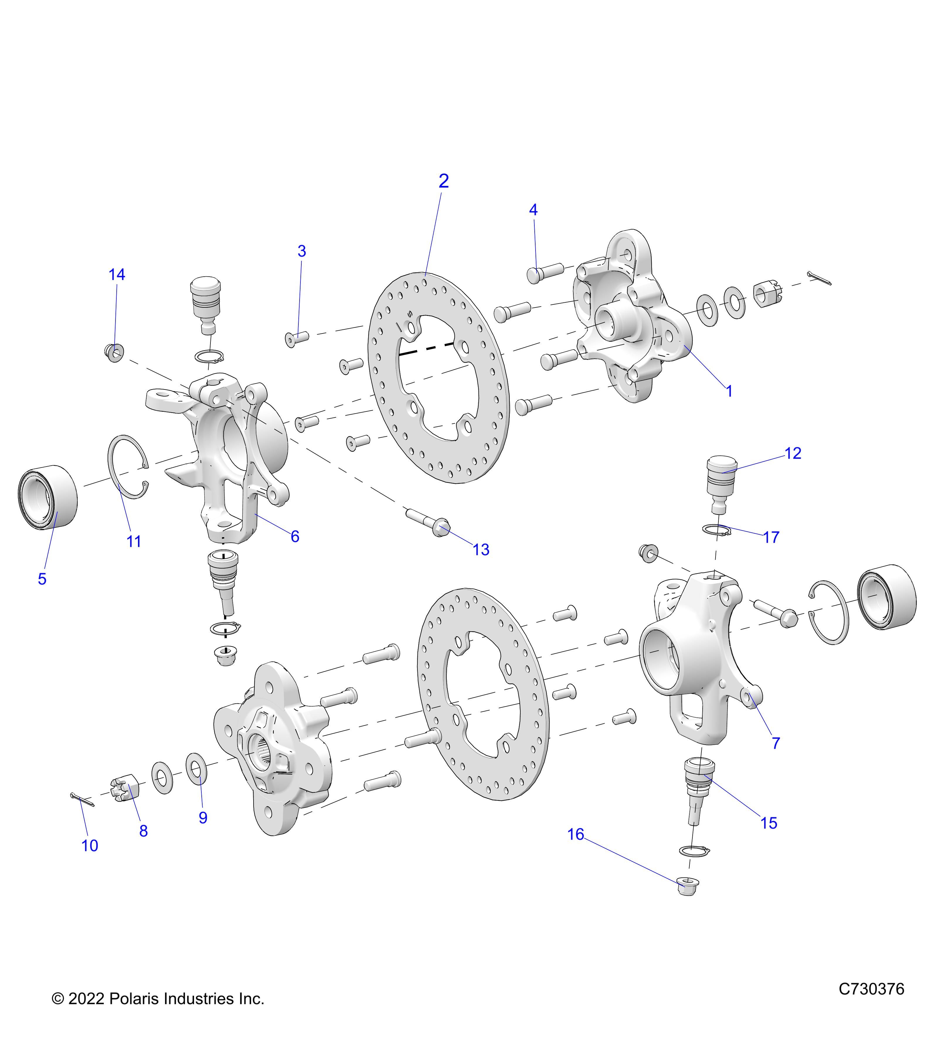 SUSPENSION FRONT HUB POUR RANGER EV FULLSIZE PREMIUM R01 2023