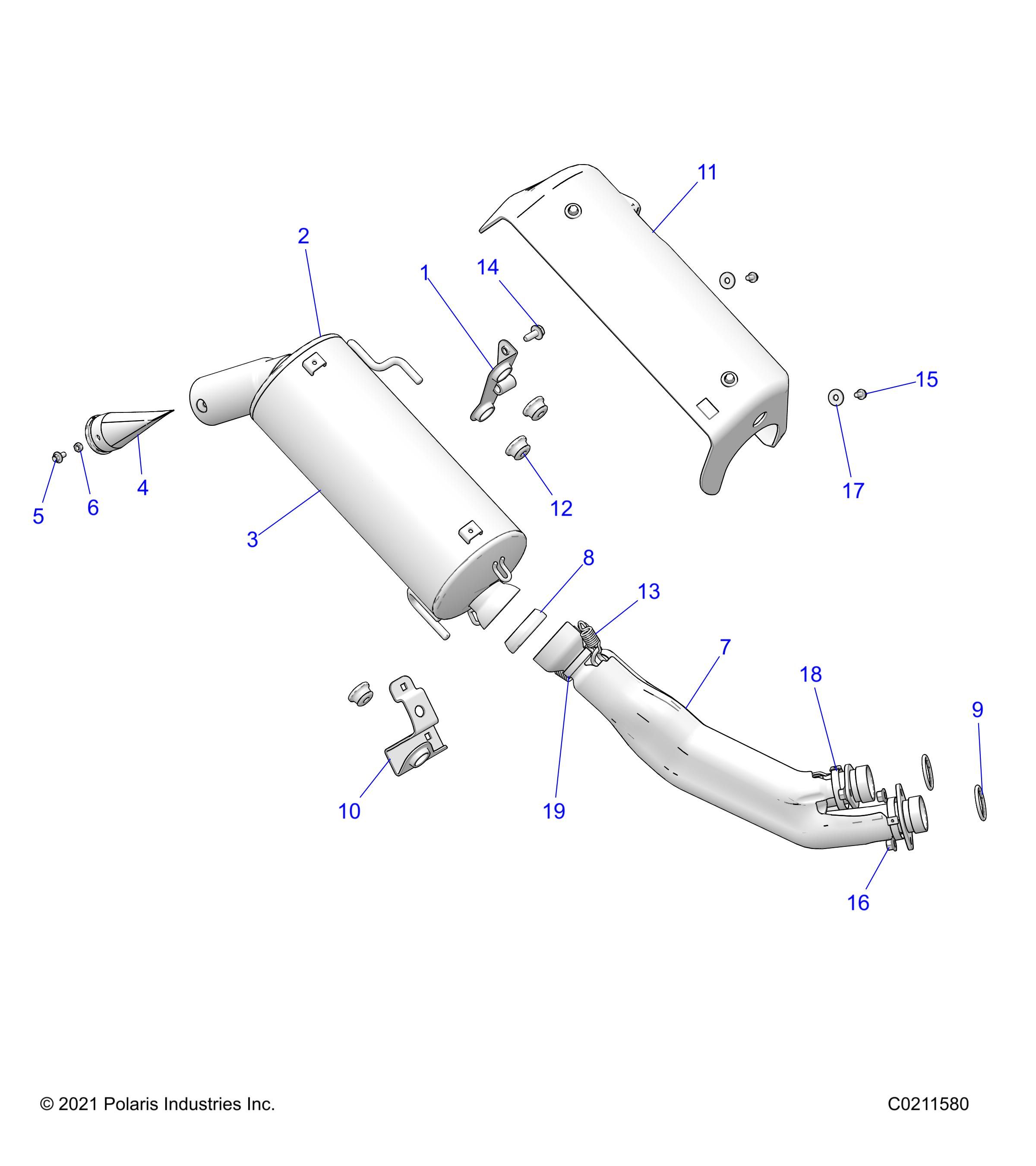 MOTEUR ECHAPPEMENT POUR SPORTSMAN 850 48 2022