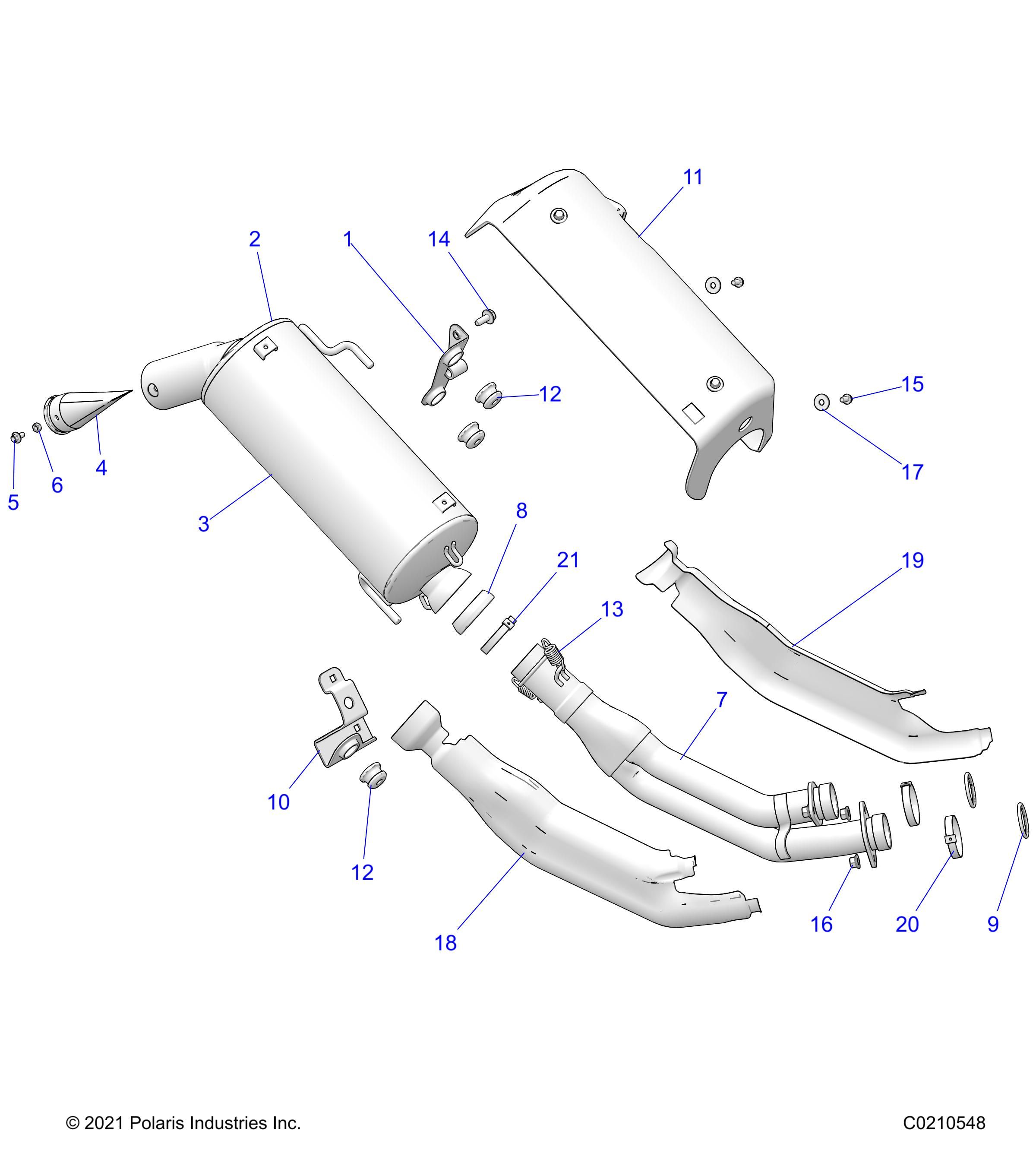 MOTEUR ECHAPPEMENT POUR SPORTSMAN XP 1000 48 LE RIDE COMMAND 2023