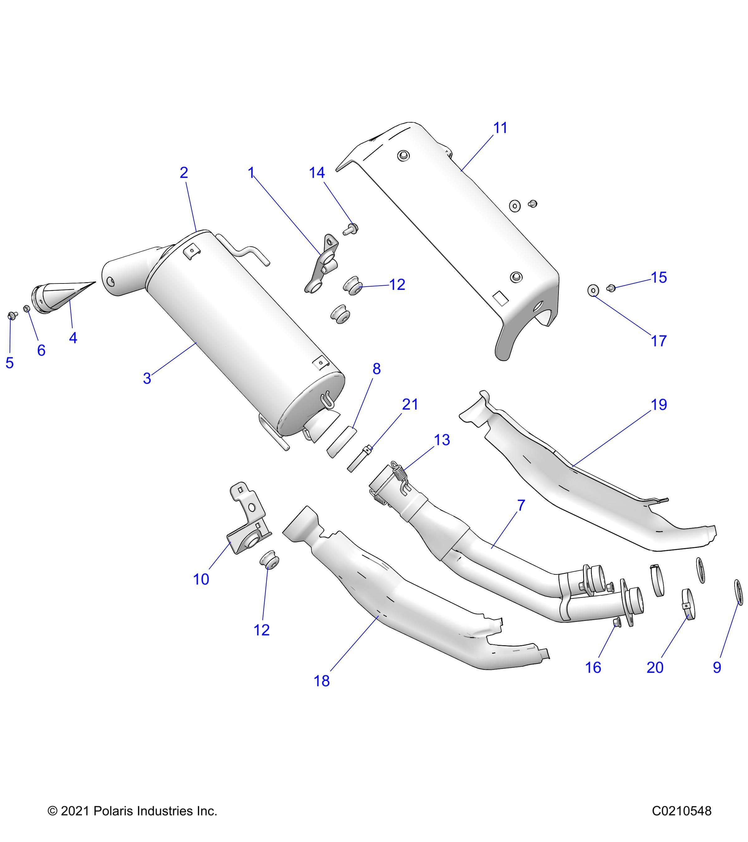 MOTEUR ECHAPPEMENT POUR SPORTSMAN 850 48 2024