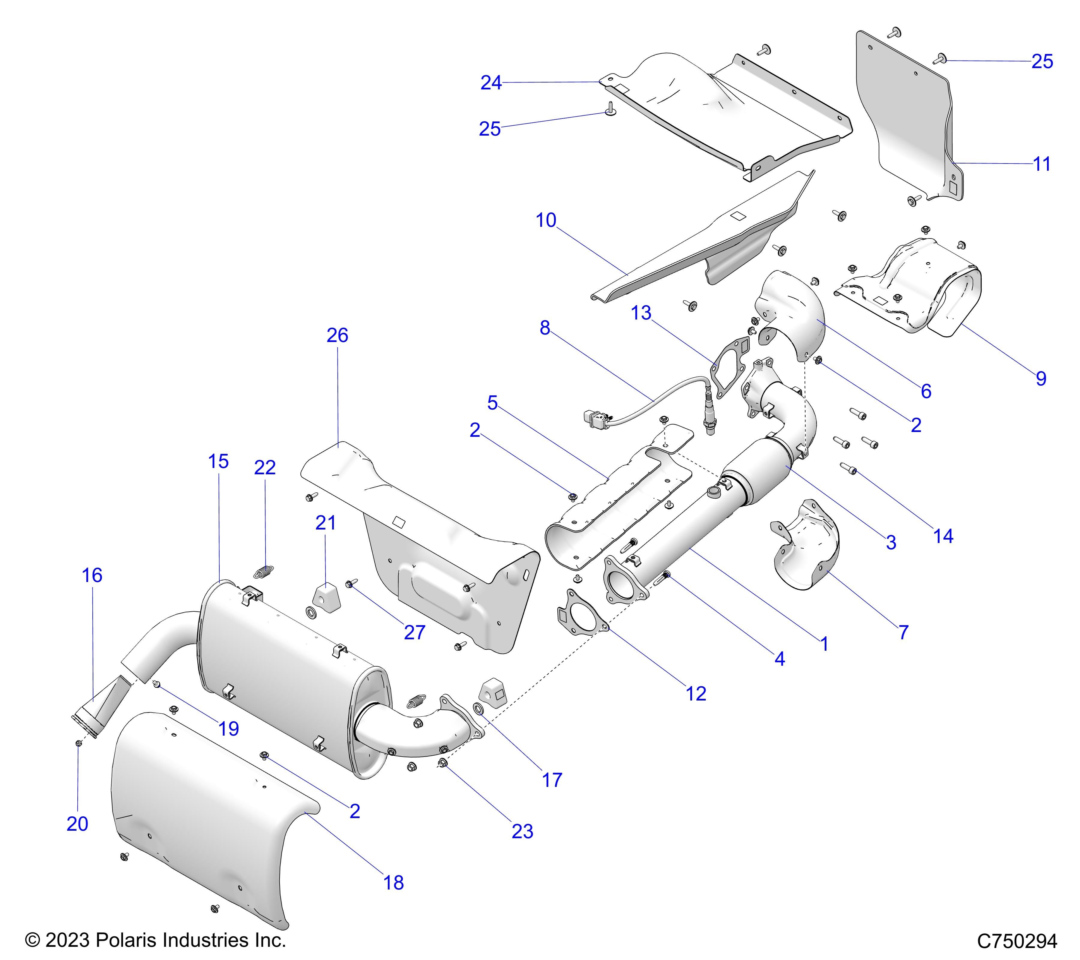 MOTEUR ECHAPPEMENT POUR RZR PRO S PREMIUM 2025