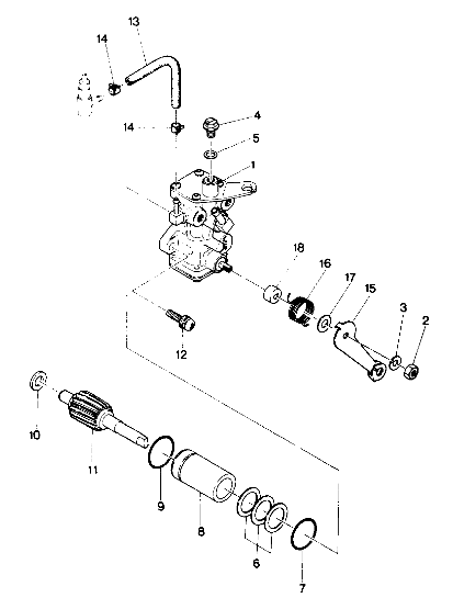 CARROSSERIE ASSEMBLAGE POMPE A HUILE POUR CYCLONE 1987