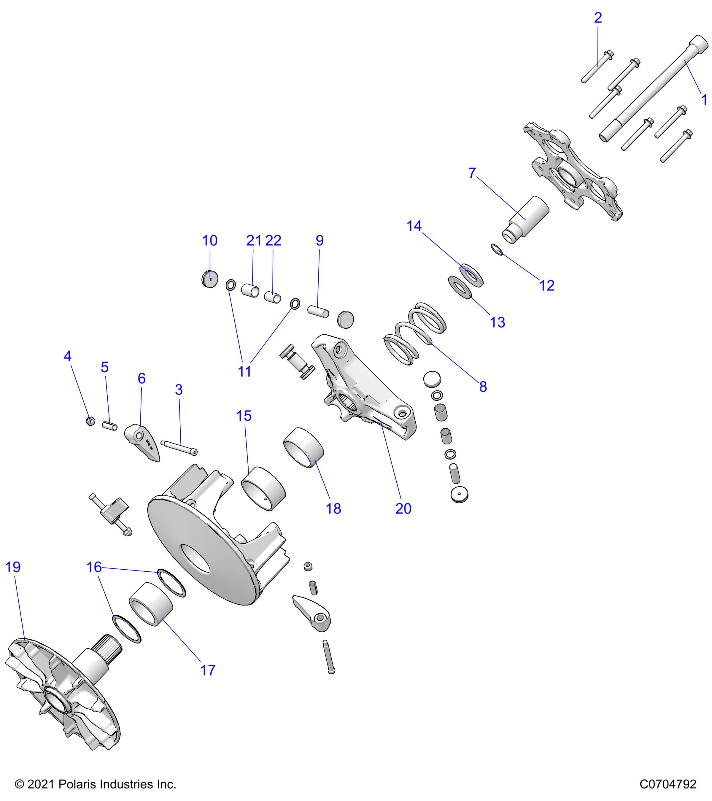 TRANSMISSION EMBRAYAGE PRIMAIRE POUR RANGER 1000 PS FULL SIZE 2022