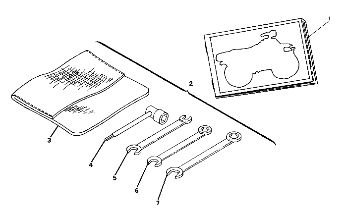 REFERENCES TROUSSE A OUTILS POUR TRAIL BOSS 250 1988