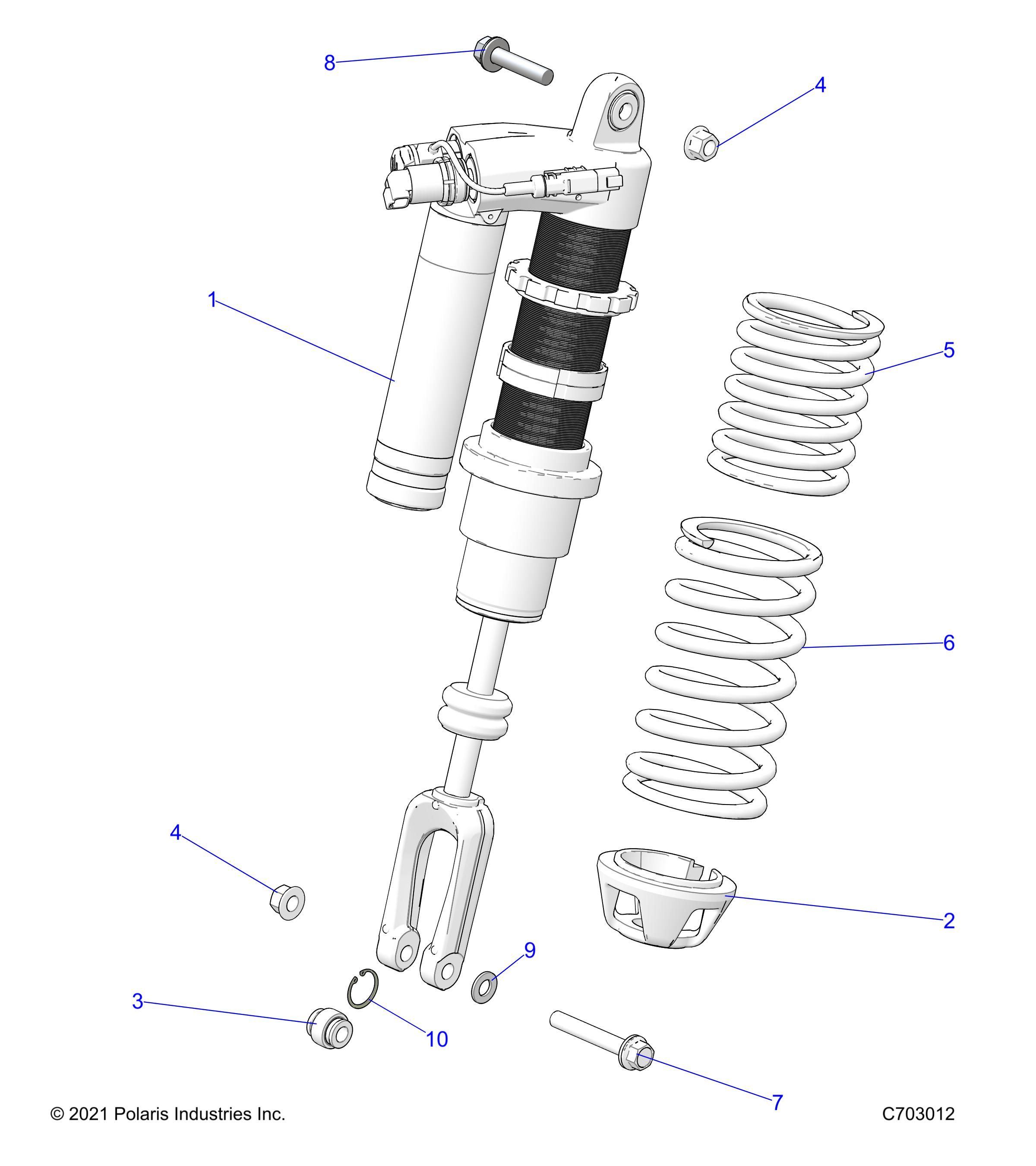 SUSPENSION FRONT SHOCK MOUNTING STANDARDPREMIUM POUR RZR TURBO R ULTIMATE R01 2023