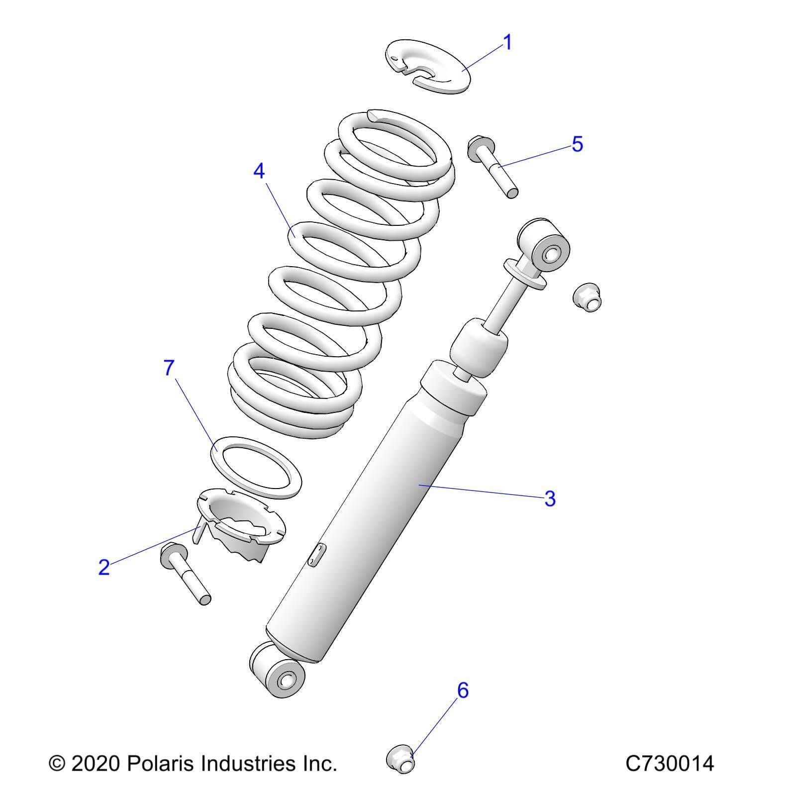 SUSPENSION FRONT SHOCK MOUNTING POUR RANGER XP 1000 PS HD R02 2023