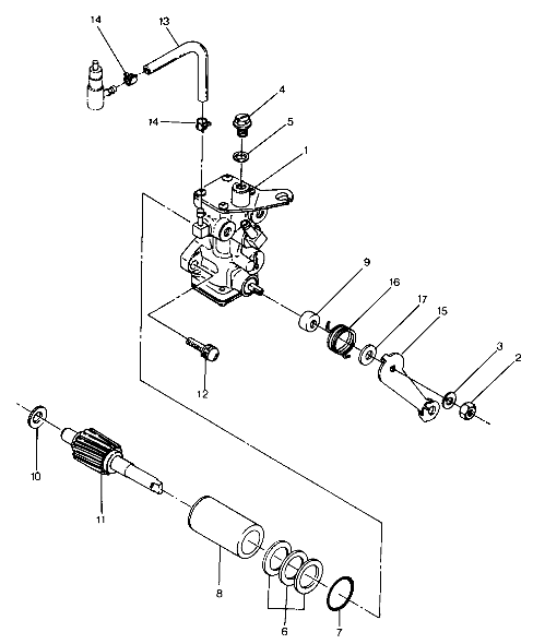 CARROSSERIE ASSEMBLAGE POMPE A HUILE POUR TRAIL BOSS 250 1990