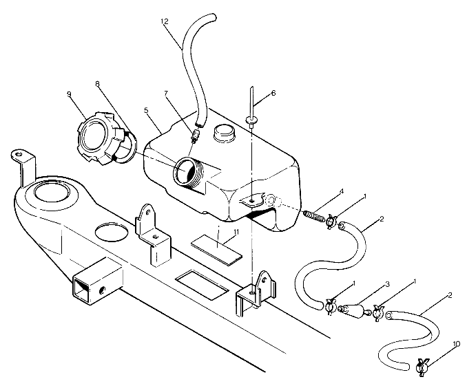 CARROSSERIE RESERVOIR DHUILE POUR BIG BOSS 4X6 1990