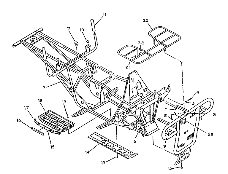 CARROSSERIE ASSEMBLAGE CADRE ET RACKS POUR BIG BOSS 6X6 1991