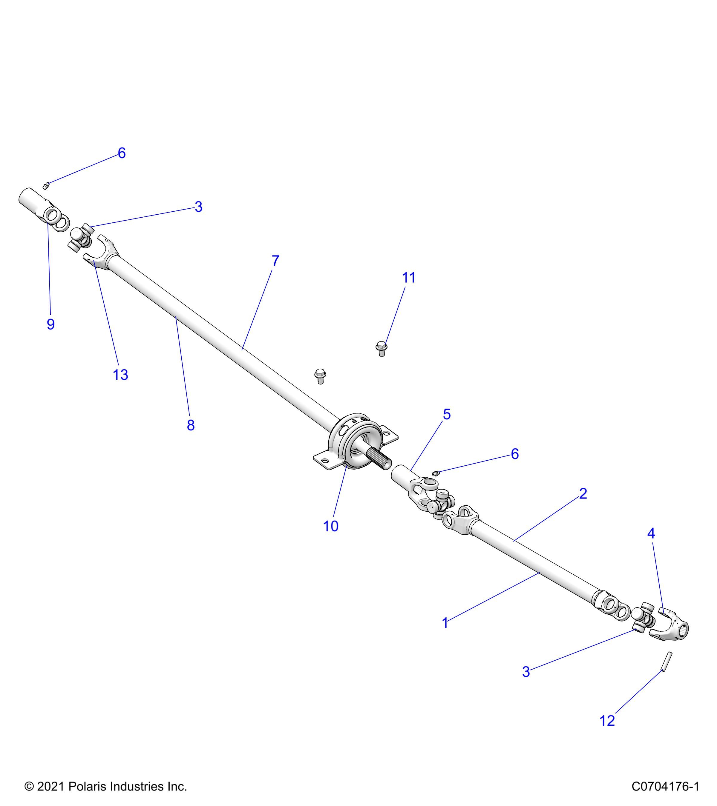 TRANSMISSION ARBRE PROPULSION AVANT POUR RZR TRAIL S 1000 EPS EUTRACTOR 2022