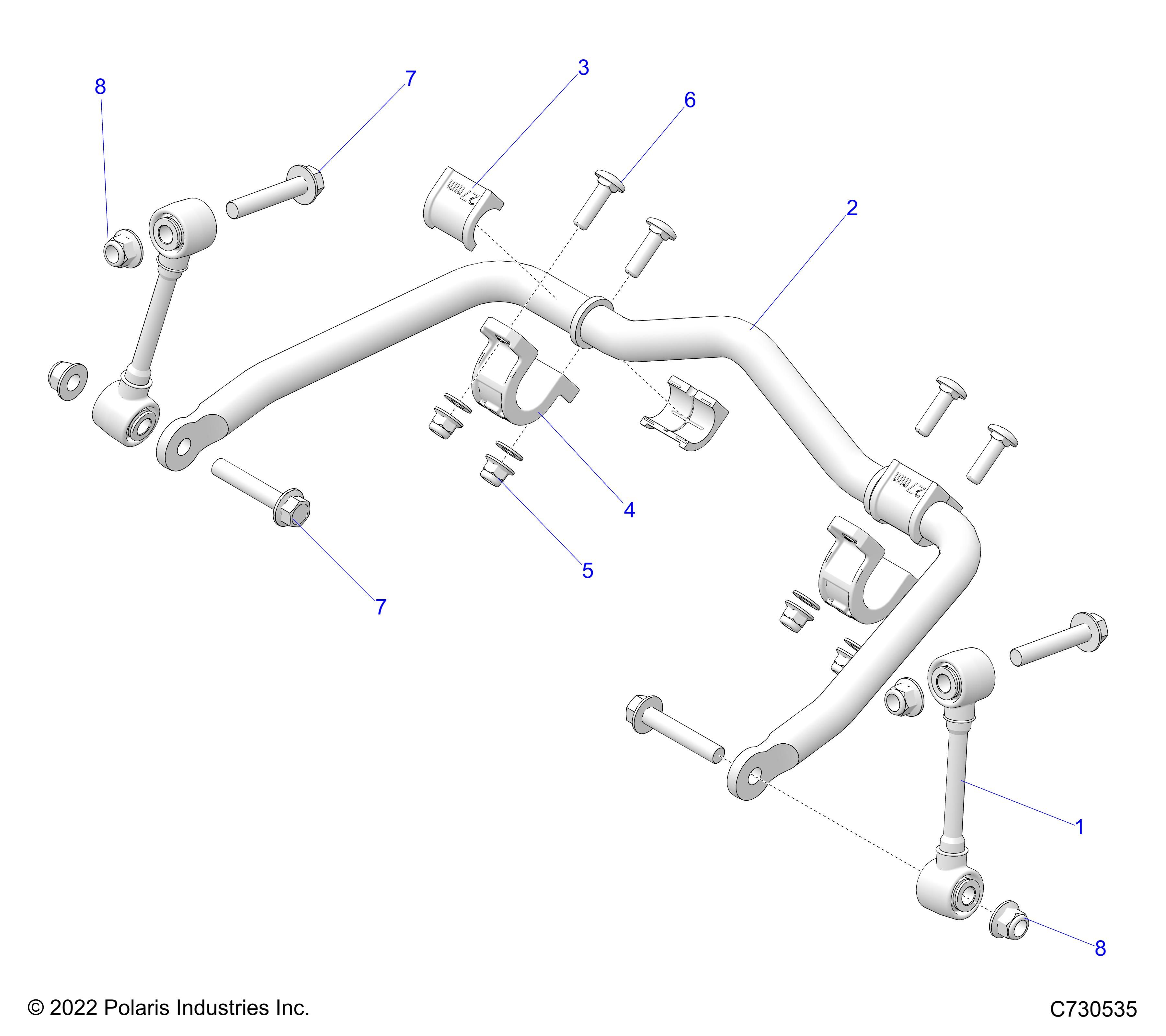 SUSPENSION FRONT STABILIZER BAR POUR RZR PRO XP 4 SPORT 2023