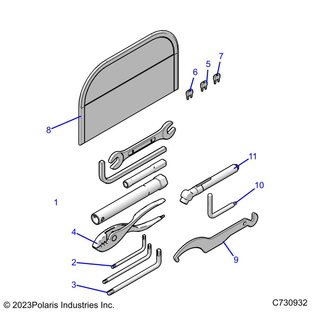 REFERENCES MANUEL DE LUTILISATEUR ET KIT OUTILS POUR RZR PRO XP SPORT 3PC INTL R01 2023