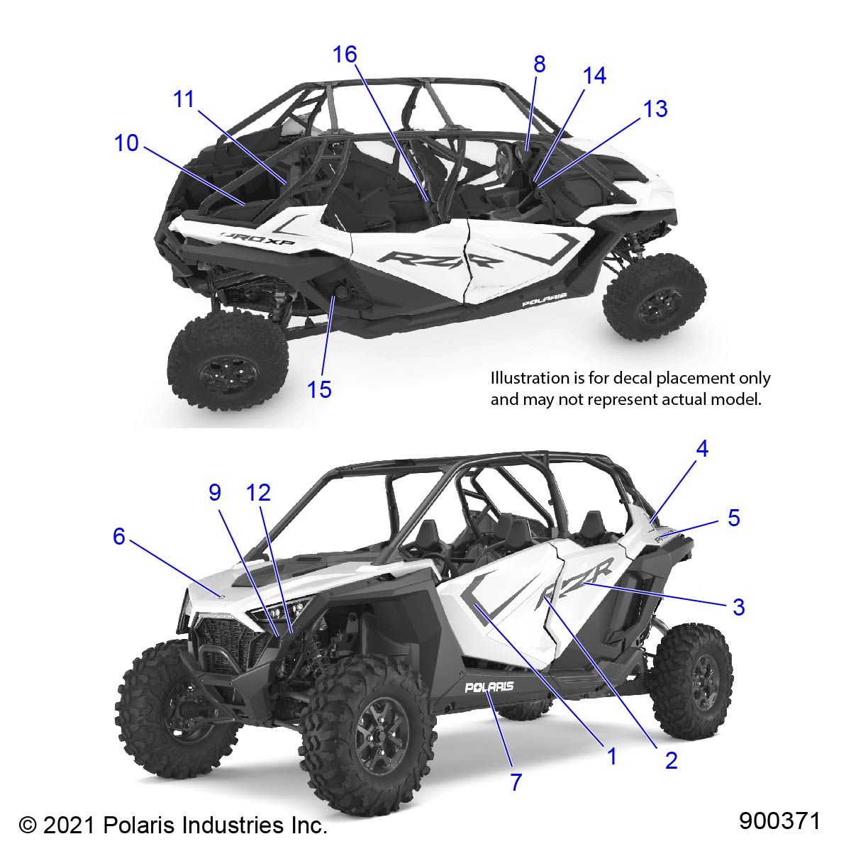 CARROSSERIE AUTOCOLLANTS POUR RZR PRO XP ULTIMATE 2022